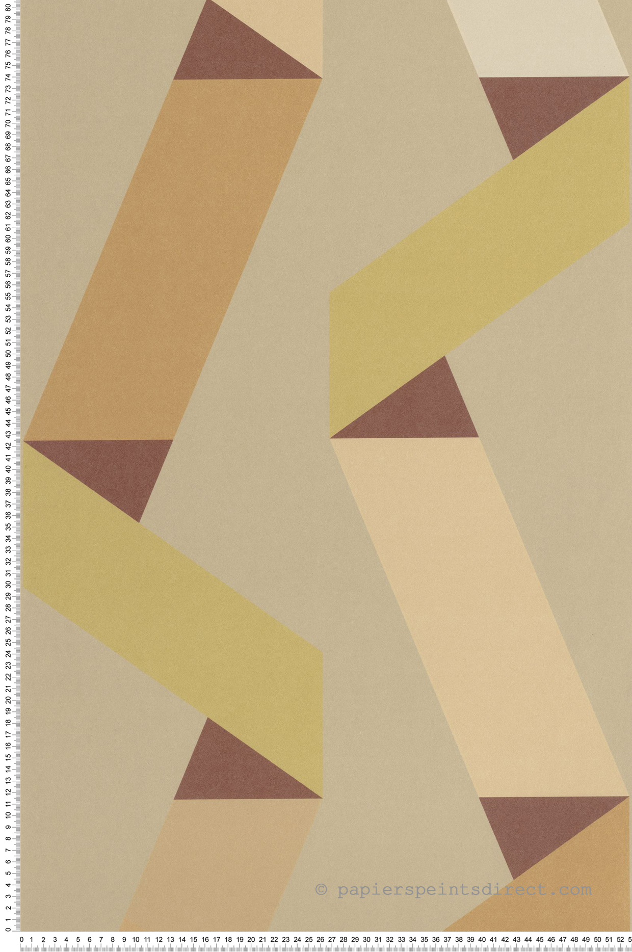 Papier peint Ligne Ribbon orange vert - Color Game de Casadéco | Réf. GAME200643663