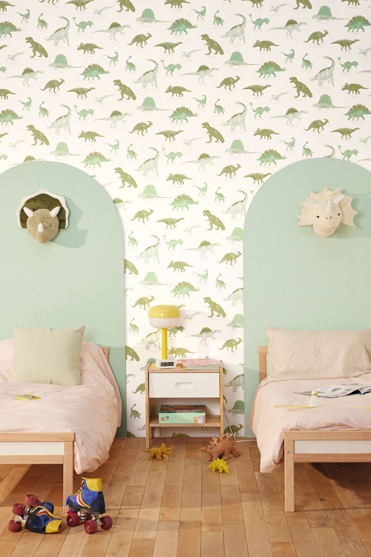 Papier peint Uni Lin vert d'eau - Balade de Casélio AMB3| Réf. BLD100607100