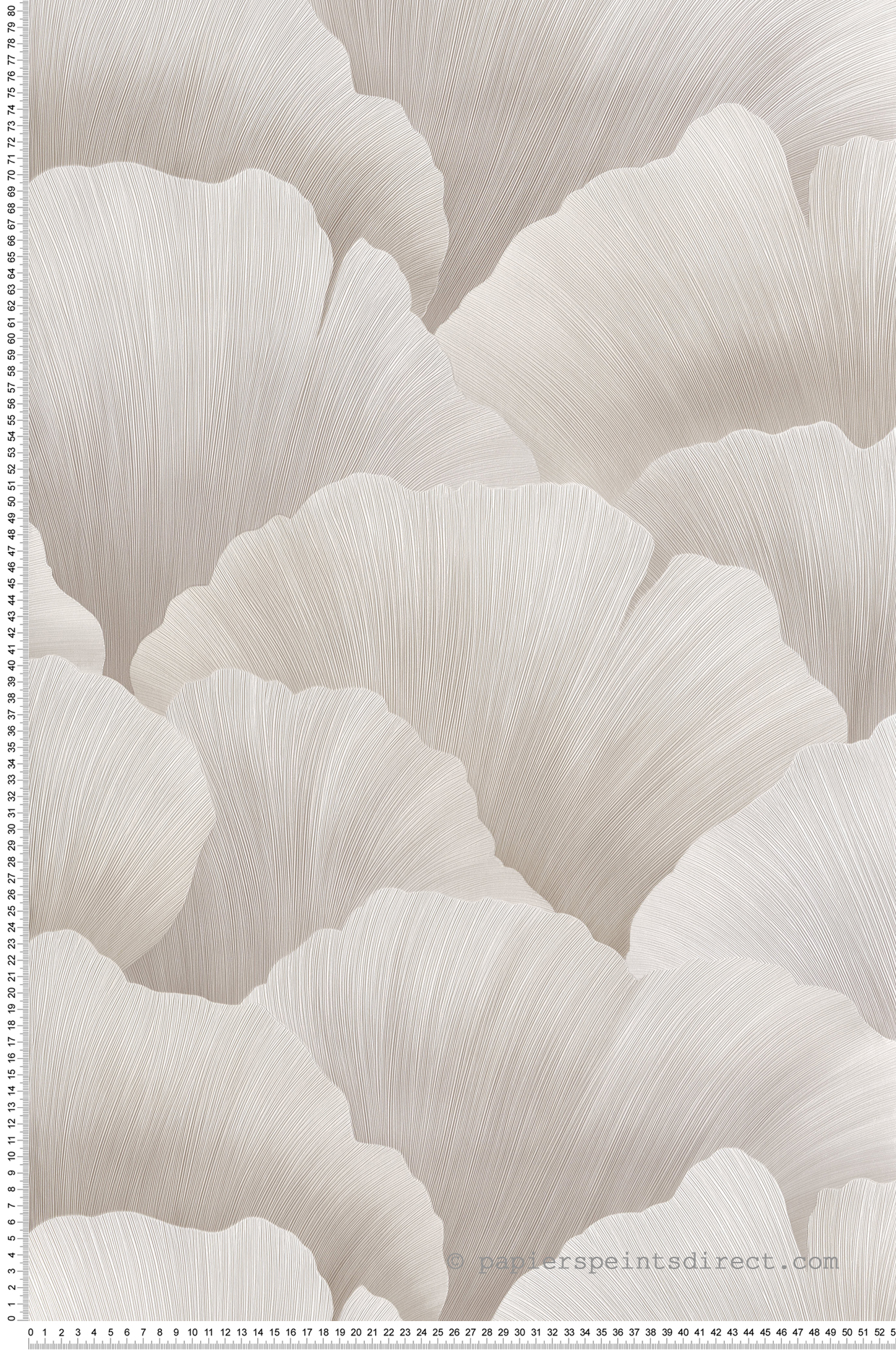 Papier peint Pétale Contemporain blanc grège irisé - Maya de Montecolino | Réf. MC-BZ3011