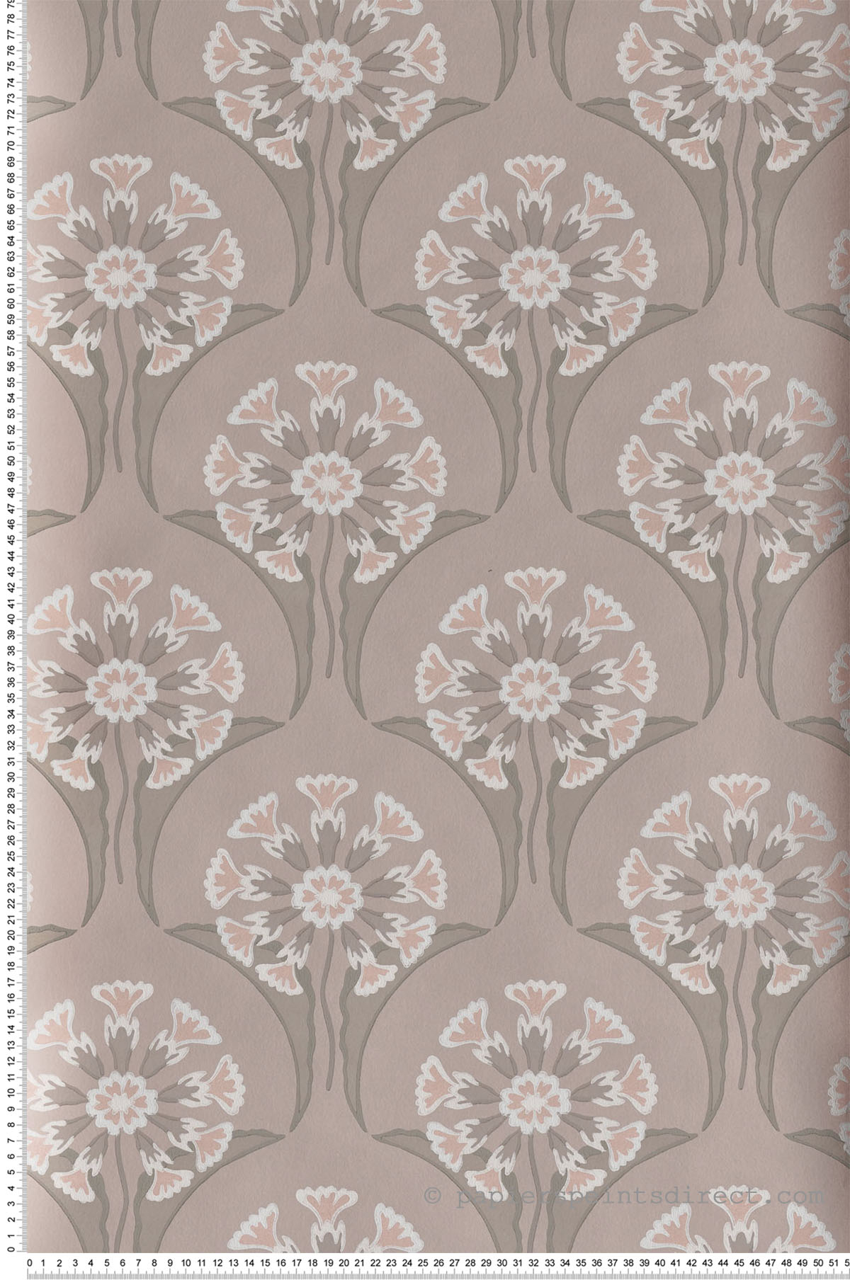 Papier peint fleuri Hencroft Lute - National Trust Papers de Little Greene | Réf. 0245HELUTEZ