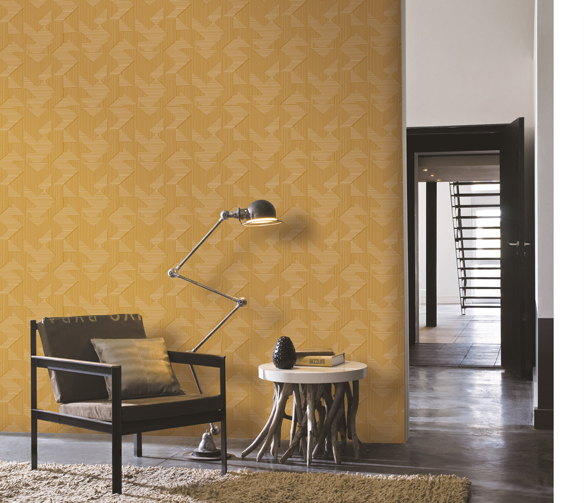 Papier peint Géométrique Angular mordoré - Attitude de Lutèce | Réf. LTC-DWP0368-02