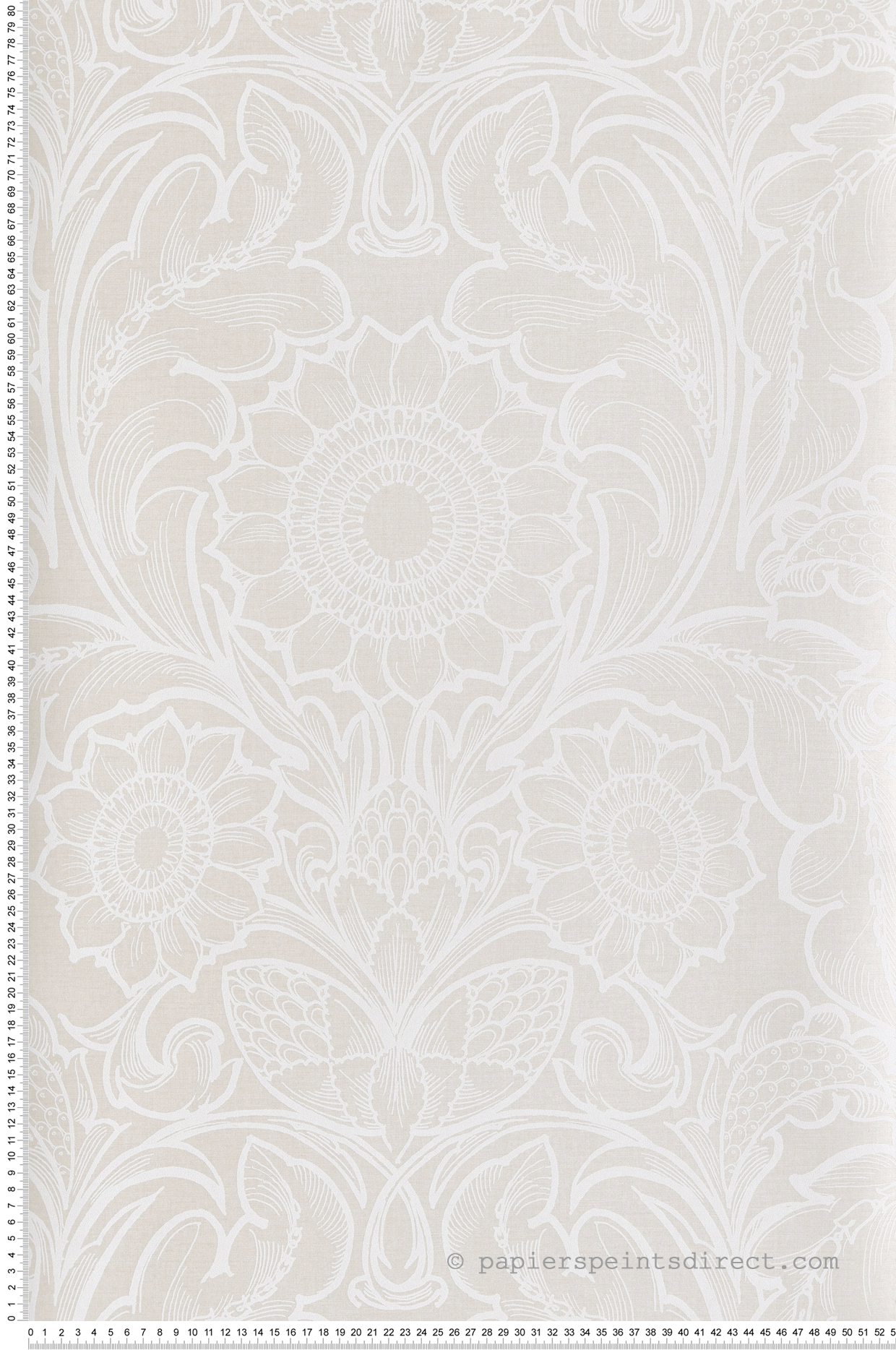 Papier peint Médaillon Tournesol Vintage beige - The Wall Llewelyn-Bowen de Lutèce | Réf. LTC-LB25151