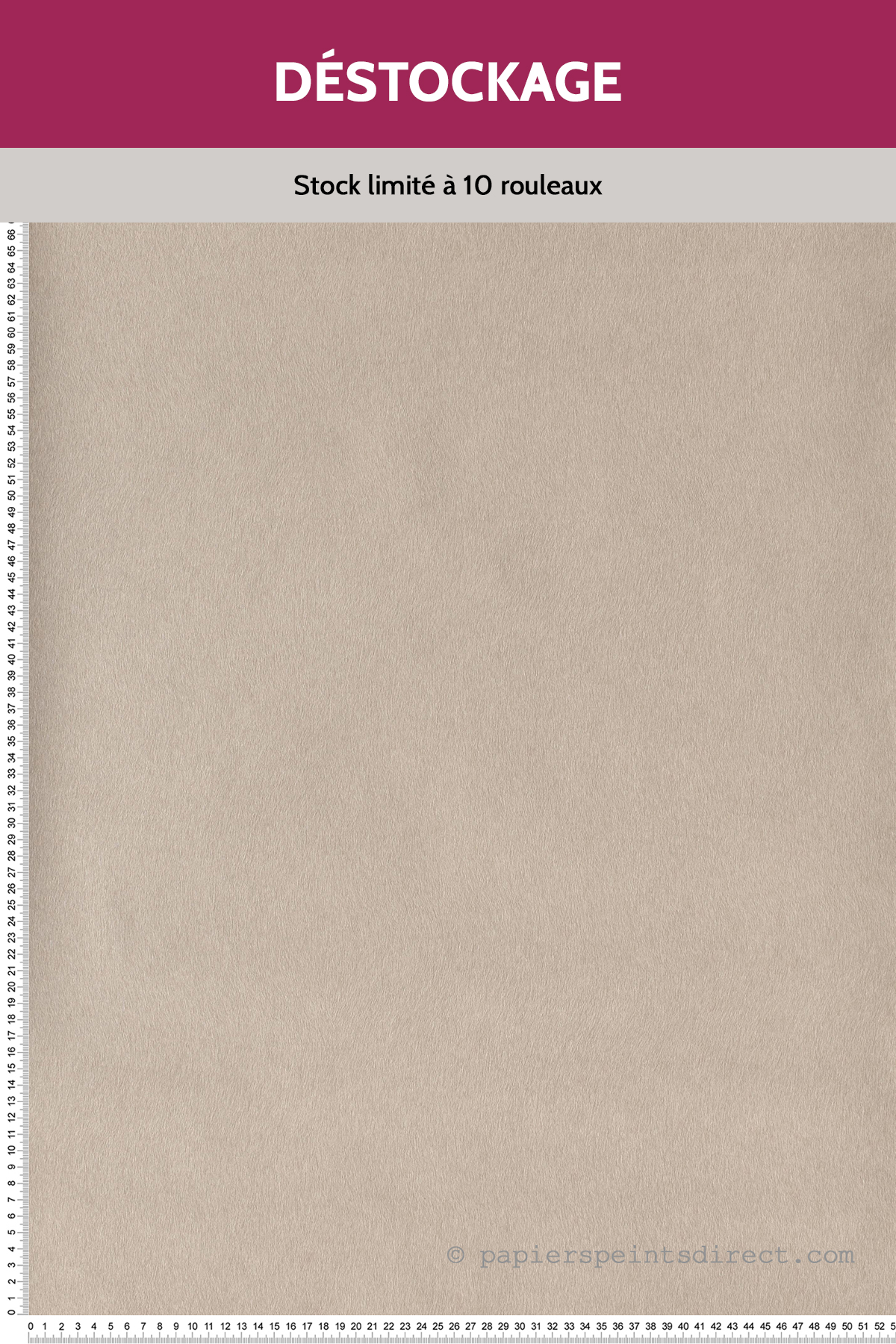 Papier Peint Destockage - Daim étain