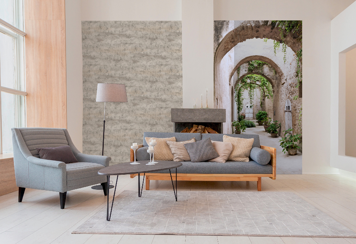 Papier peint panoramique Ruelle marron vert - Reality 4 de Lutèce | Réf. LTC-51221807