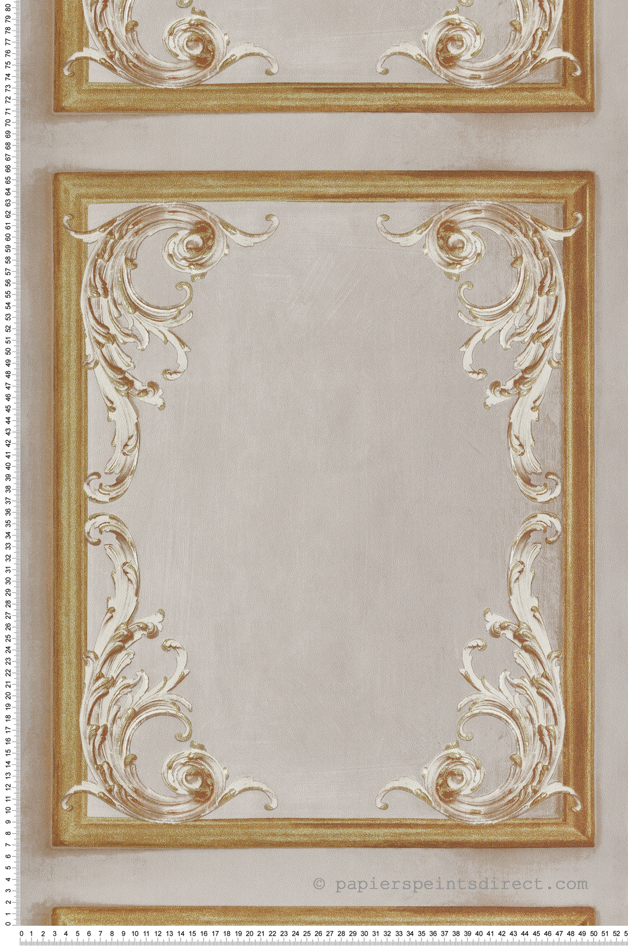 Papier peint Boiserie Dorure grège - Rêverie de Montecolino | Réf. MC-IC1103