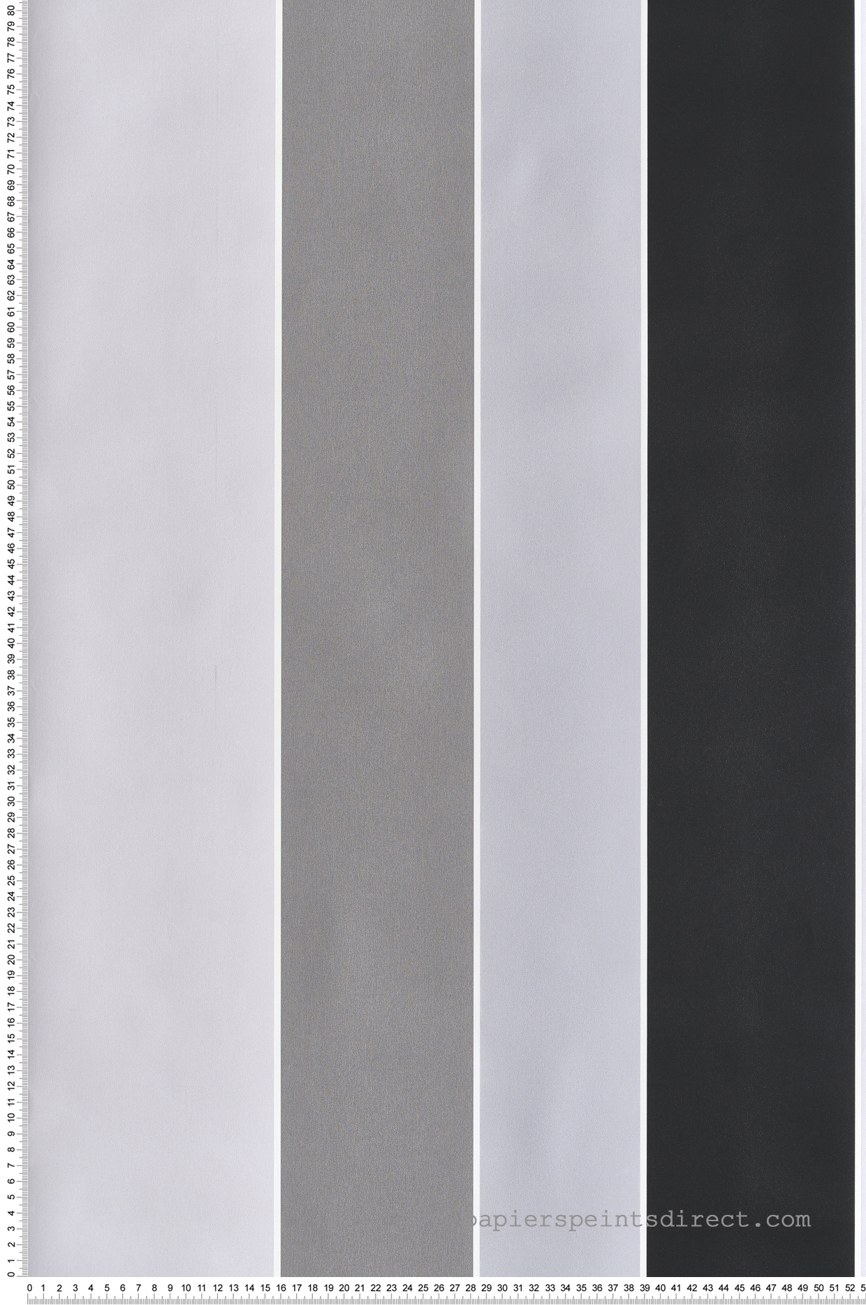 Papier peint Rayure Large noir gris - Jeux de Rayures 3 de Lutèce | Réf. LTC-G68074