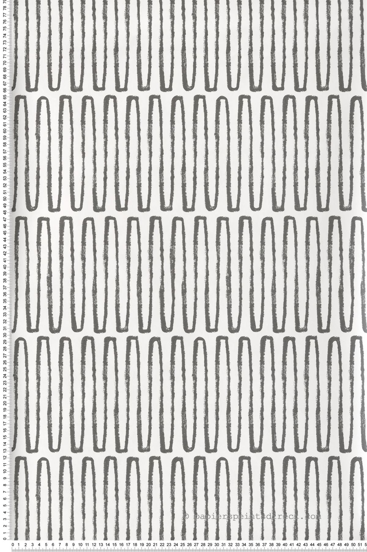 Papier peint Zig Zag Lars gris poivre - Delicatesse de Lutèce | Réf. LTC-FD26501