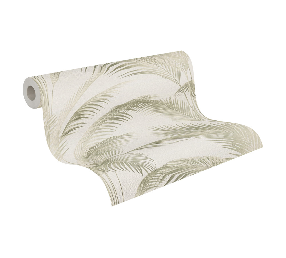 Papier peint Palme Moderne Urbain vert grège - Metropolis Michalsky 6 de Livingwalls ROLL | Réf. AS-399802