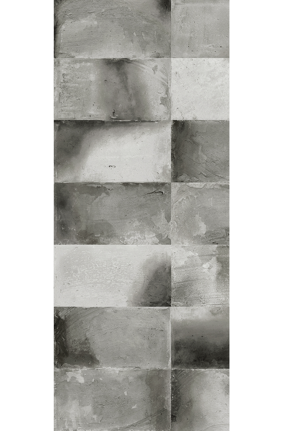 Papier peint panoramique Carrelage Travertin Teo gris foncé - A H260 - Wall Designs IV de Masureel | Réf. MAS-DG4TEO1031-260