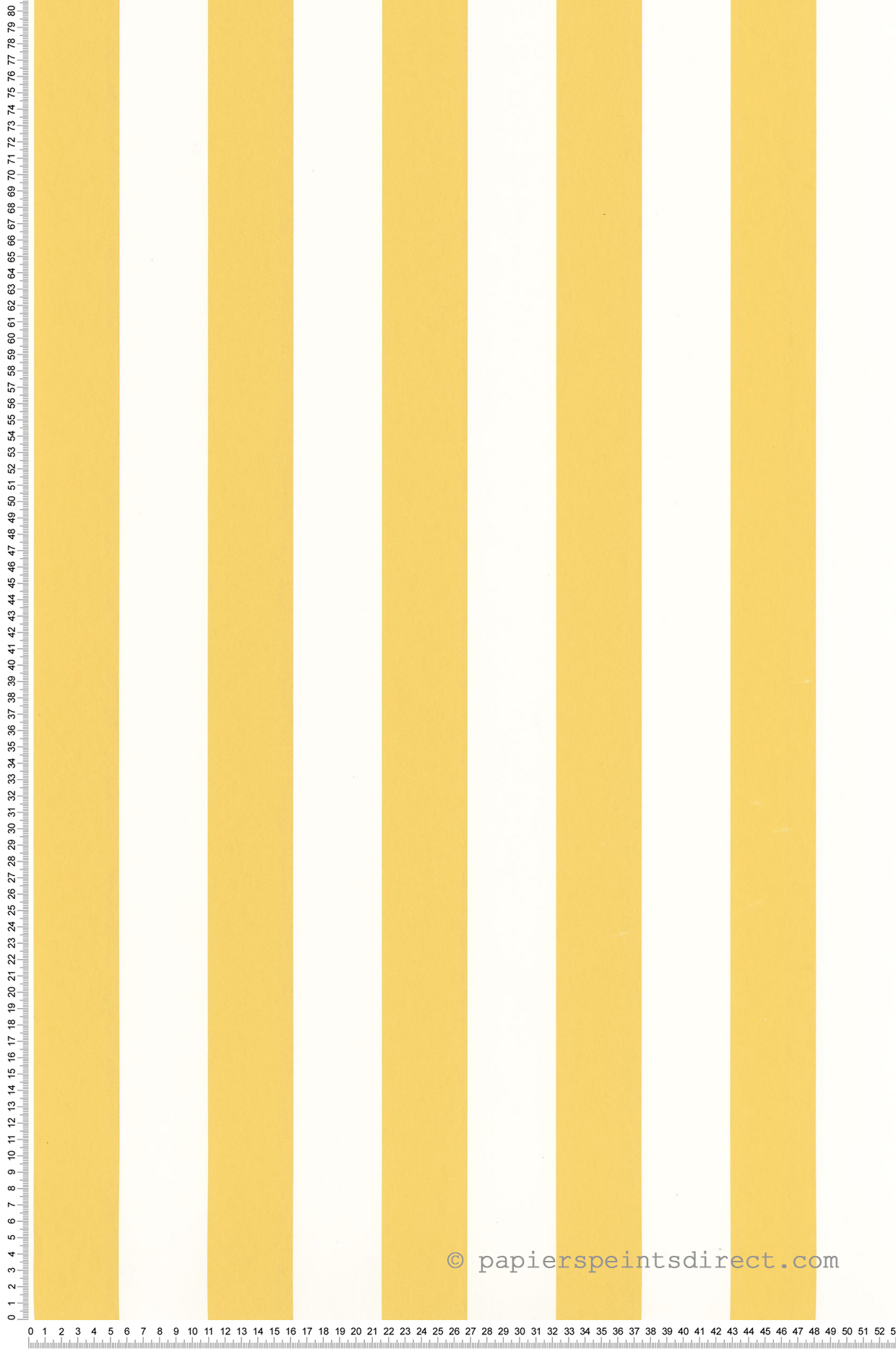 Papier peint Rayures Olympe jaune citron - Les Rayures de Casadéco | Réf. RAYS87432043