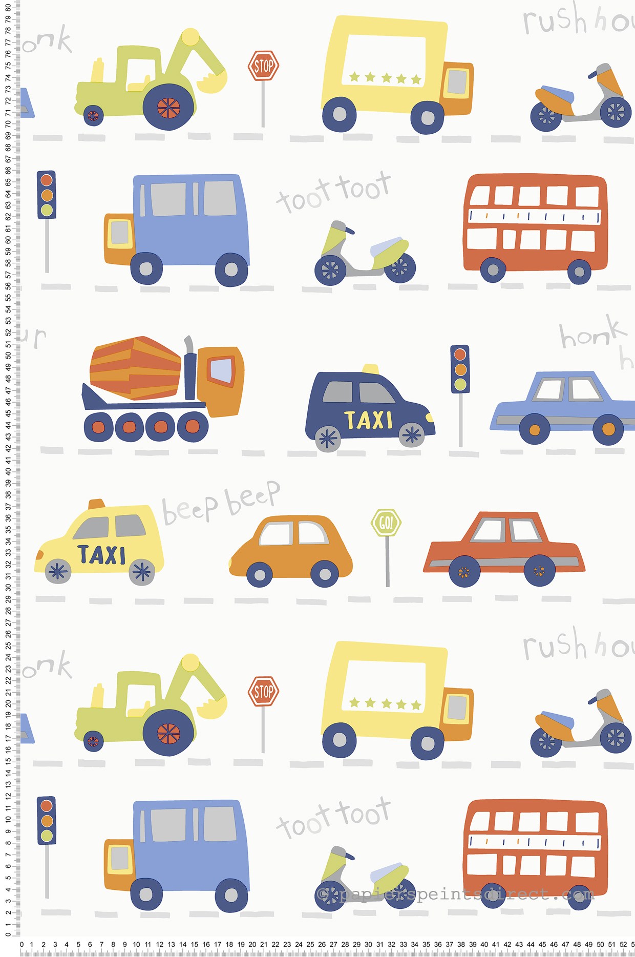 Papier peint Voiture Enfant multicolore - Imagine de Lutèce | Réf. LTC-DL27593