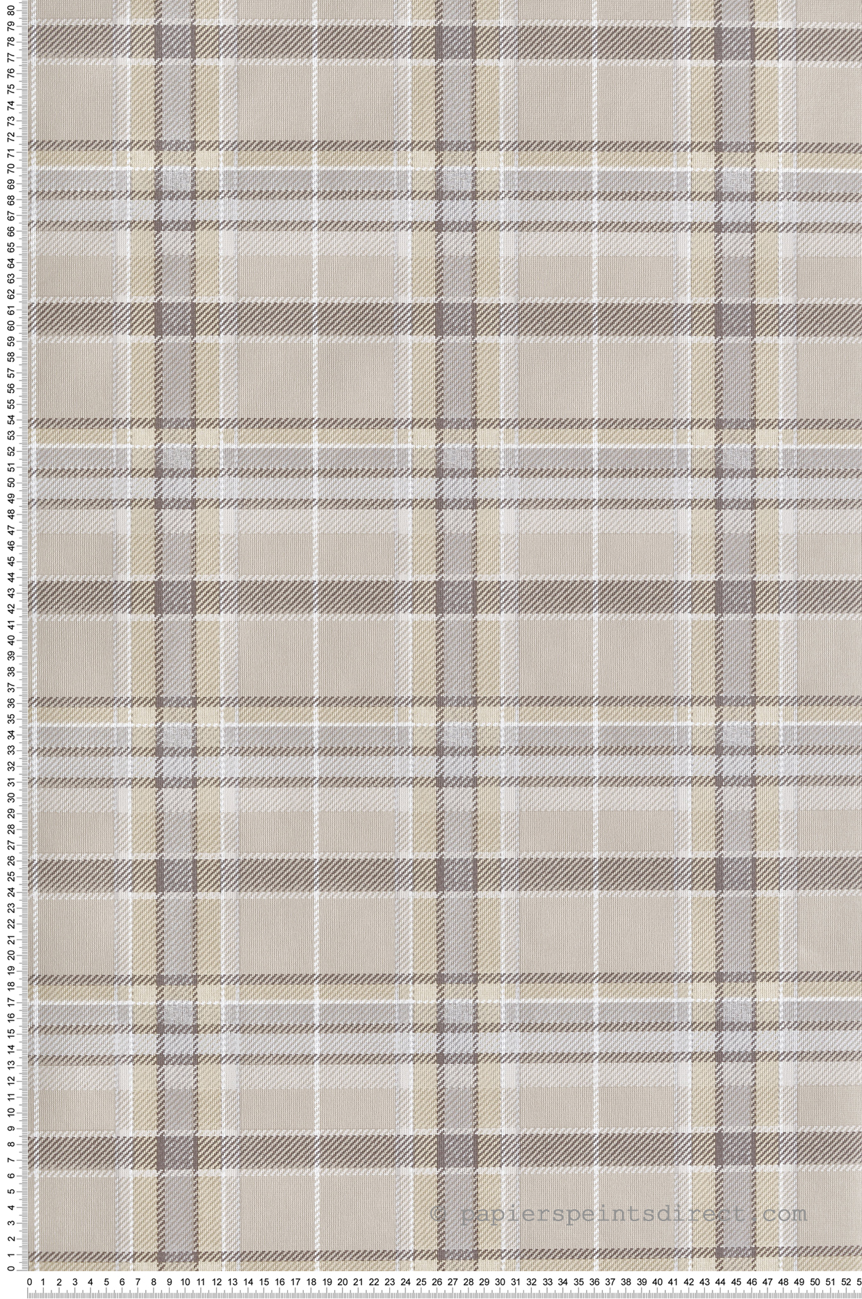 Papier peint Tartan Classique beige - Maison Paradis de Lutèce | Réf. LTC-MP15571
