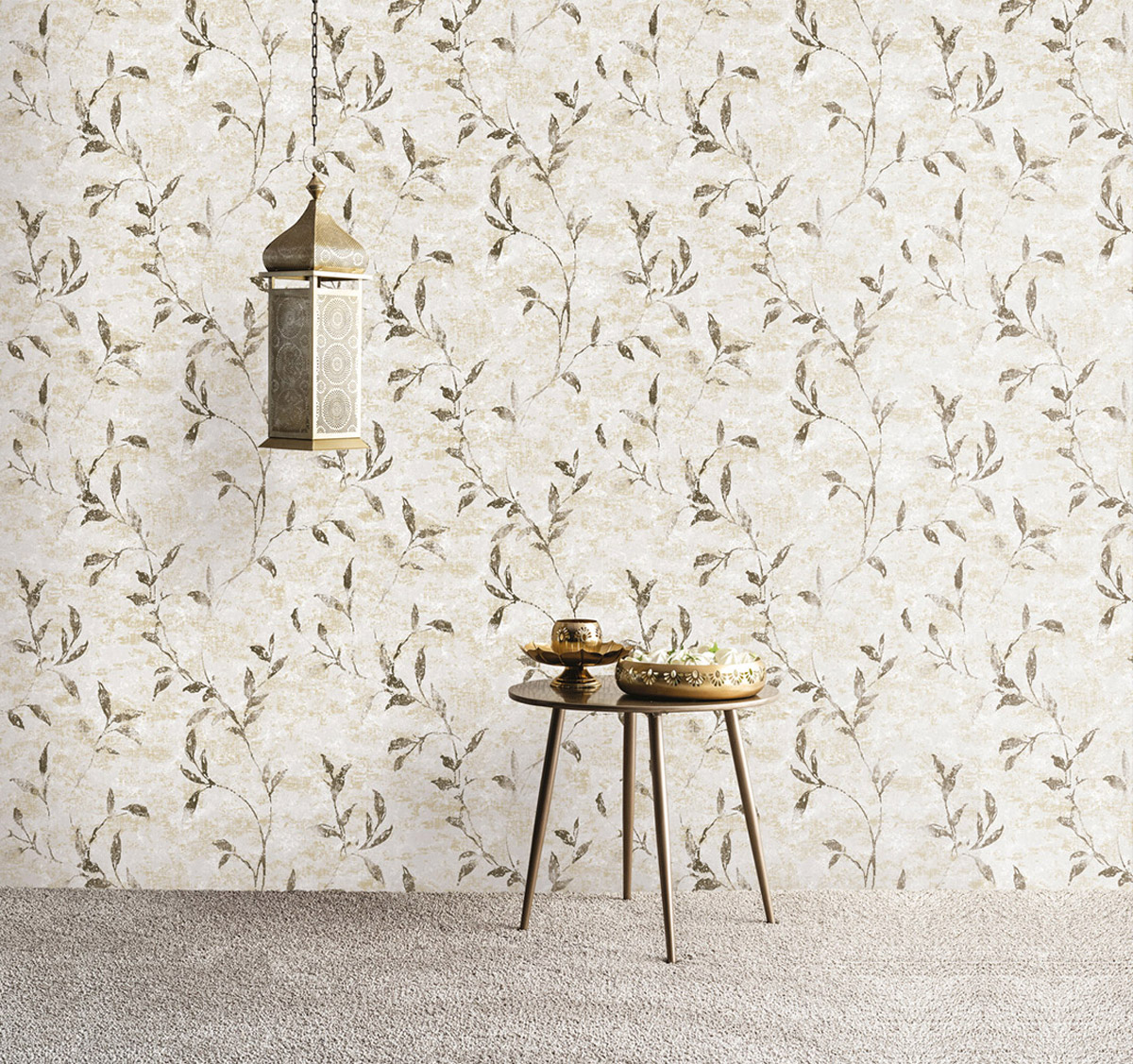 Papier peint Feuille de Vigne noir bronze - Attitude de Lutèce | Réf. LTC-11501