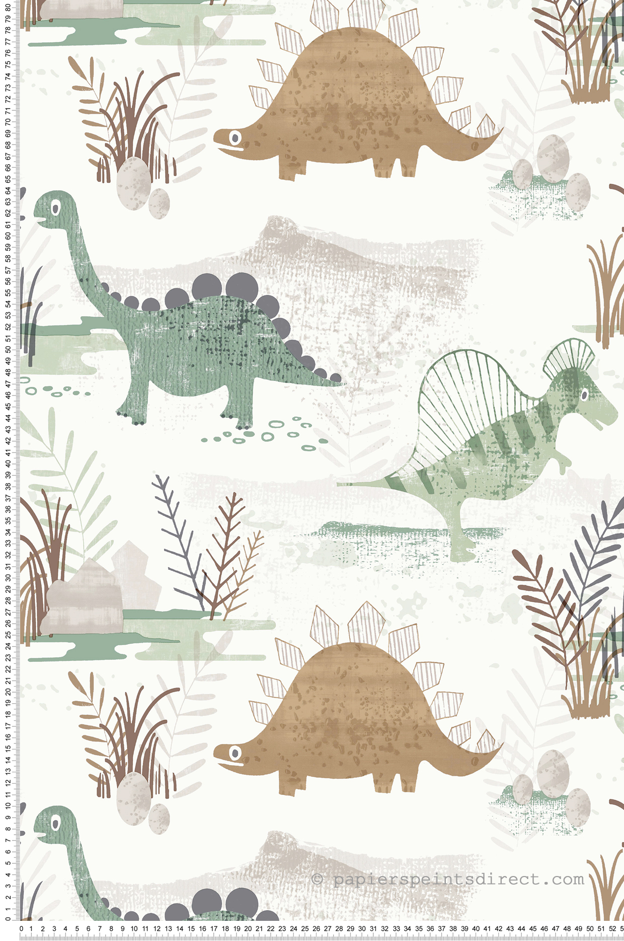 Papier peint Dinosaure Enfant vert - Imagine de Lutèce | Réf. LTC-DL27544