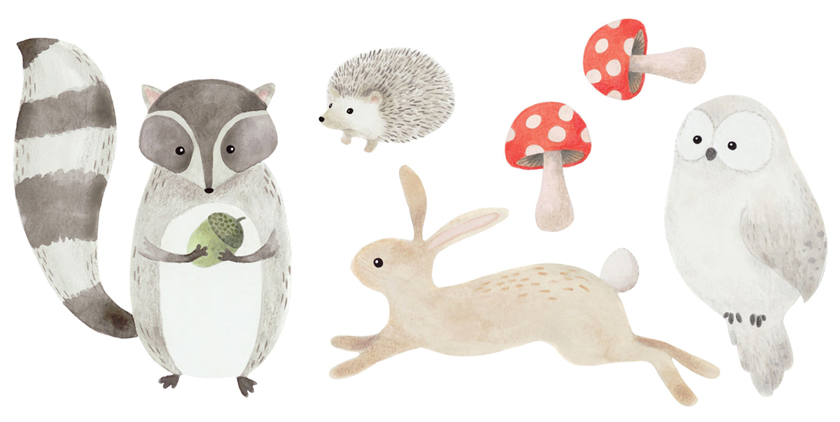 Papier peint pré-encollé Animaux Forêt - Once Upon A Time de Casadéco | Réf. OUAT88579023