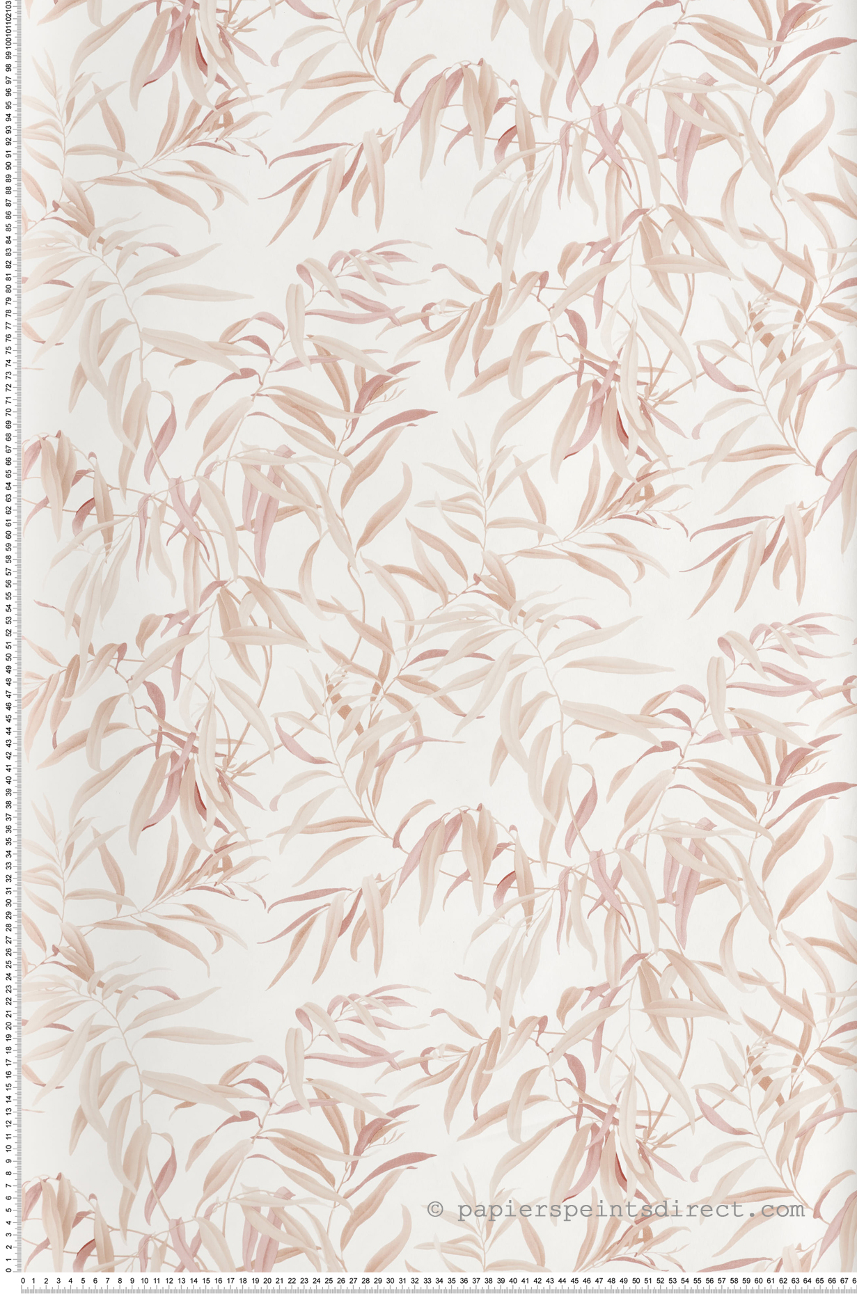 Papier peint Branchage Bambou rose - Greenhouse de York (Initiales) | Réf. INI-GO8244