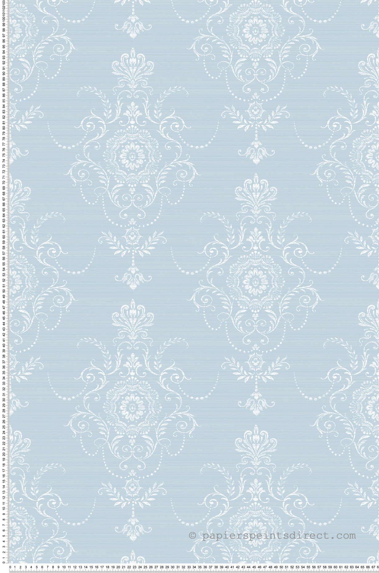 Papier peint Arabesque Baroque bleu - Alice et Rose de Lutèce | Réf. LTC-VI80102