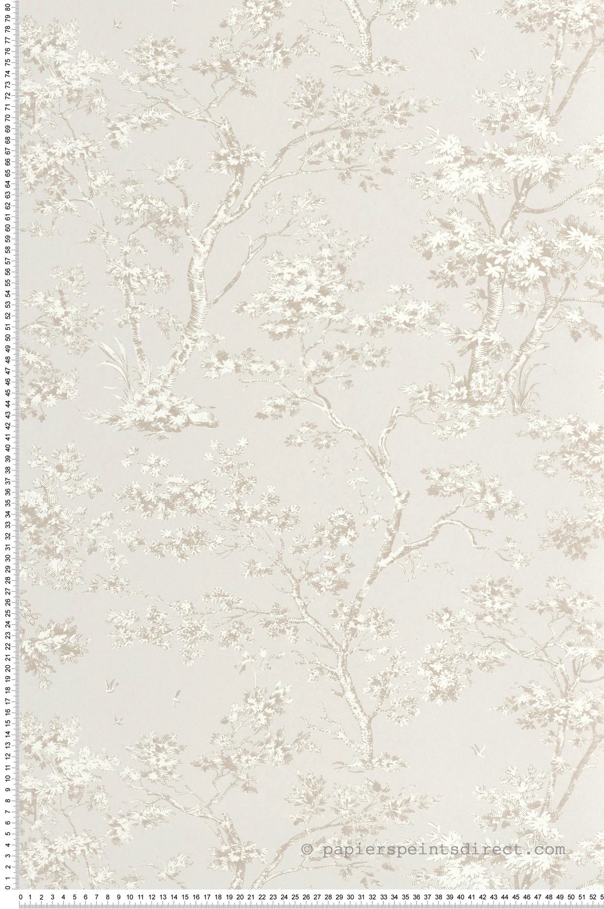 Papier peint Arbre grège - Les Belles Toiles De Jouy 2 de Casadéco | Réf. BTJD81521101