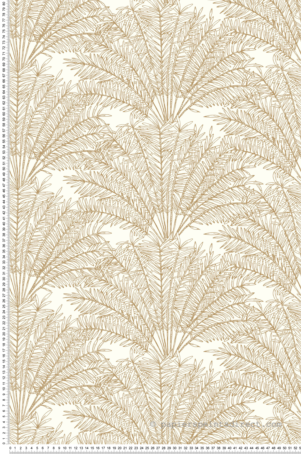 Papier peint Palmier Jardin d'Alhambra doré - Nos Gravures de Casélio | Réf. NGR103020248