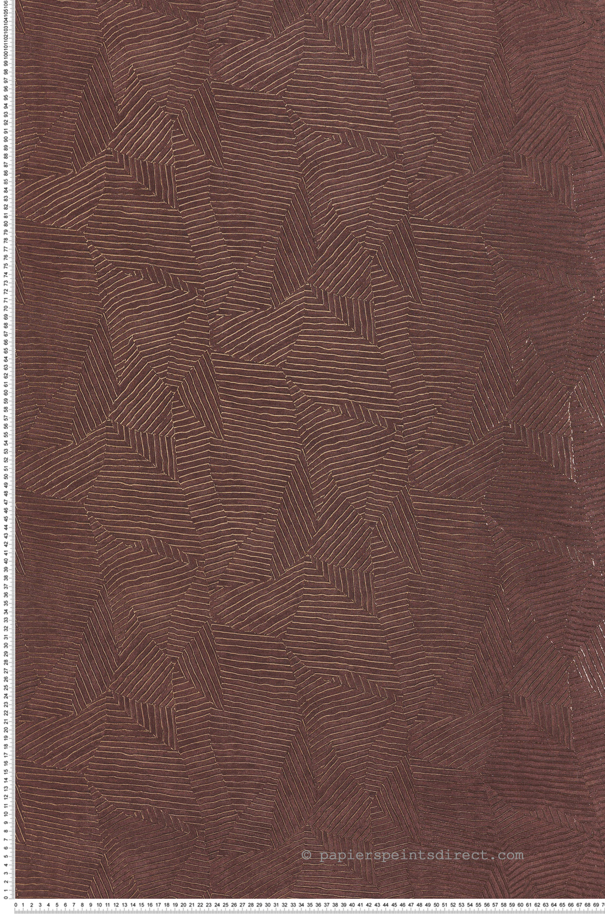 Papier peint Faux Uni Soroa Laminé prune métallisé - Nature Précieuse de Casamance | Réf. CAS-76543772