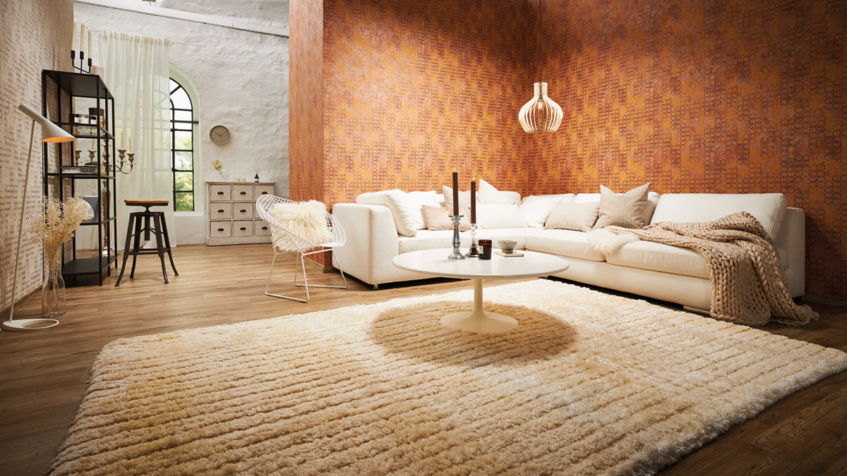 Papier peint Géométrique Urban Grace rouille - New Walls d'AS Création AMB | Réf. SP15290