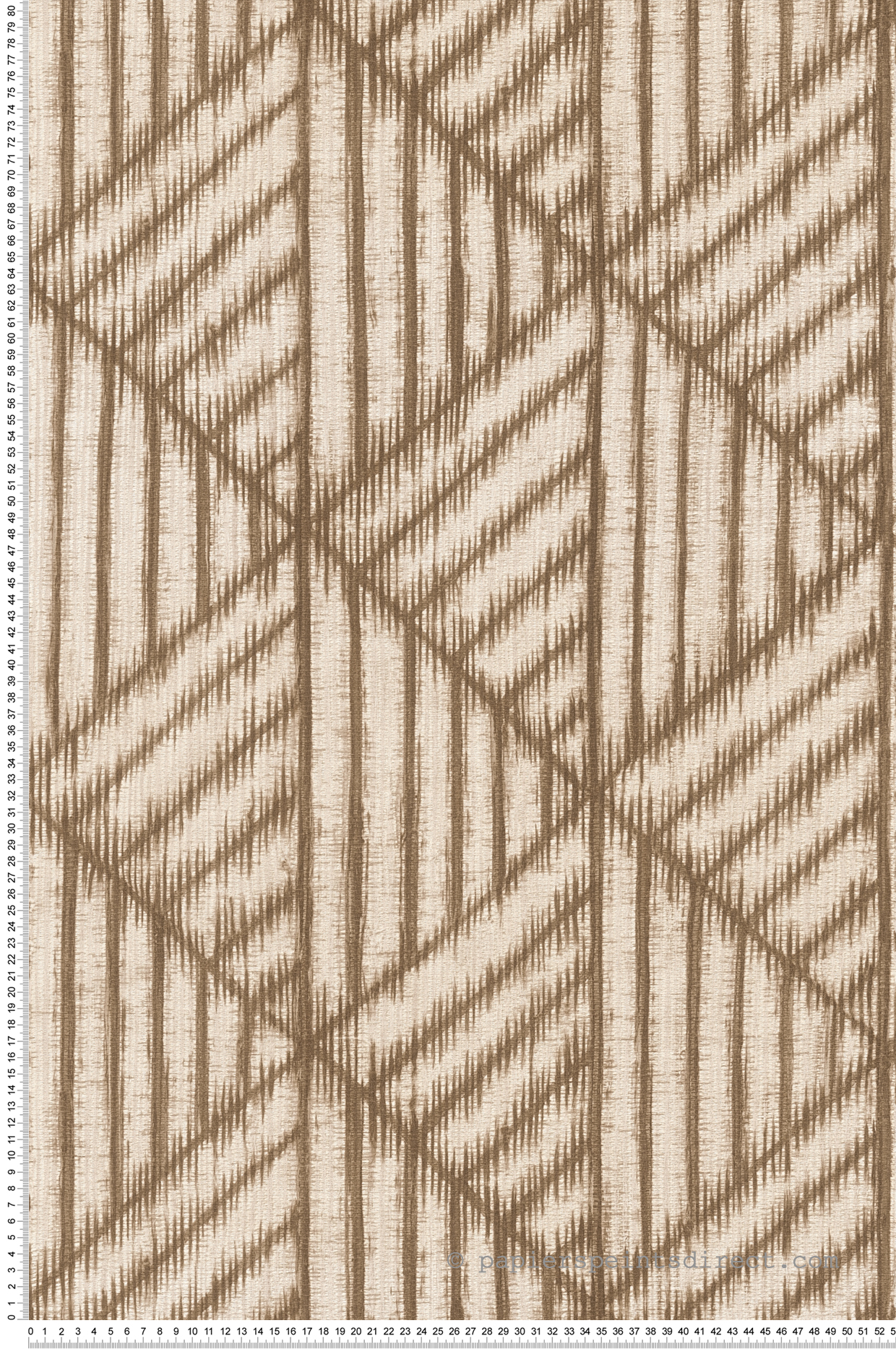 Papier peint Géométrie Nature Normade brun - Abaca de Lutèce | Réf. LTC-51232308