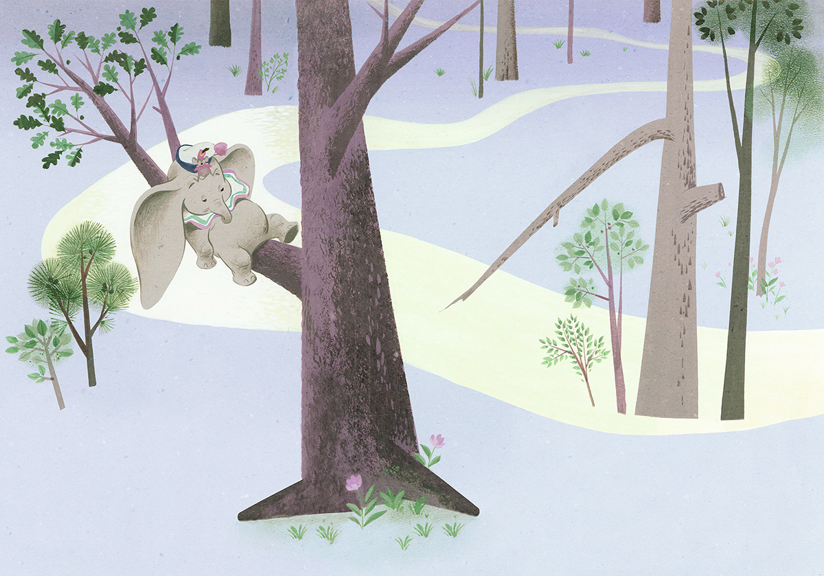 Papier peint panoramique Dumbo Éléphant - Papier Peint Komar Into Adventure