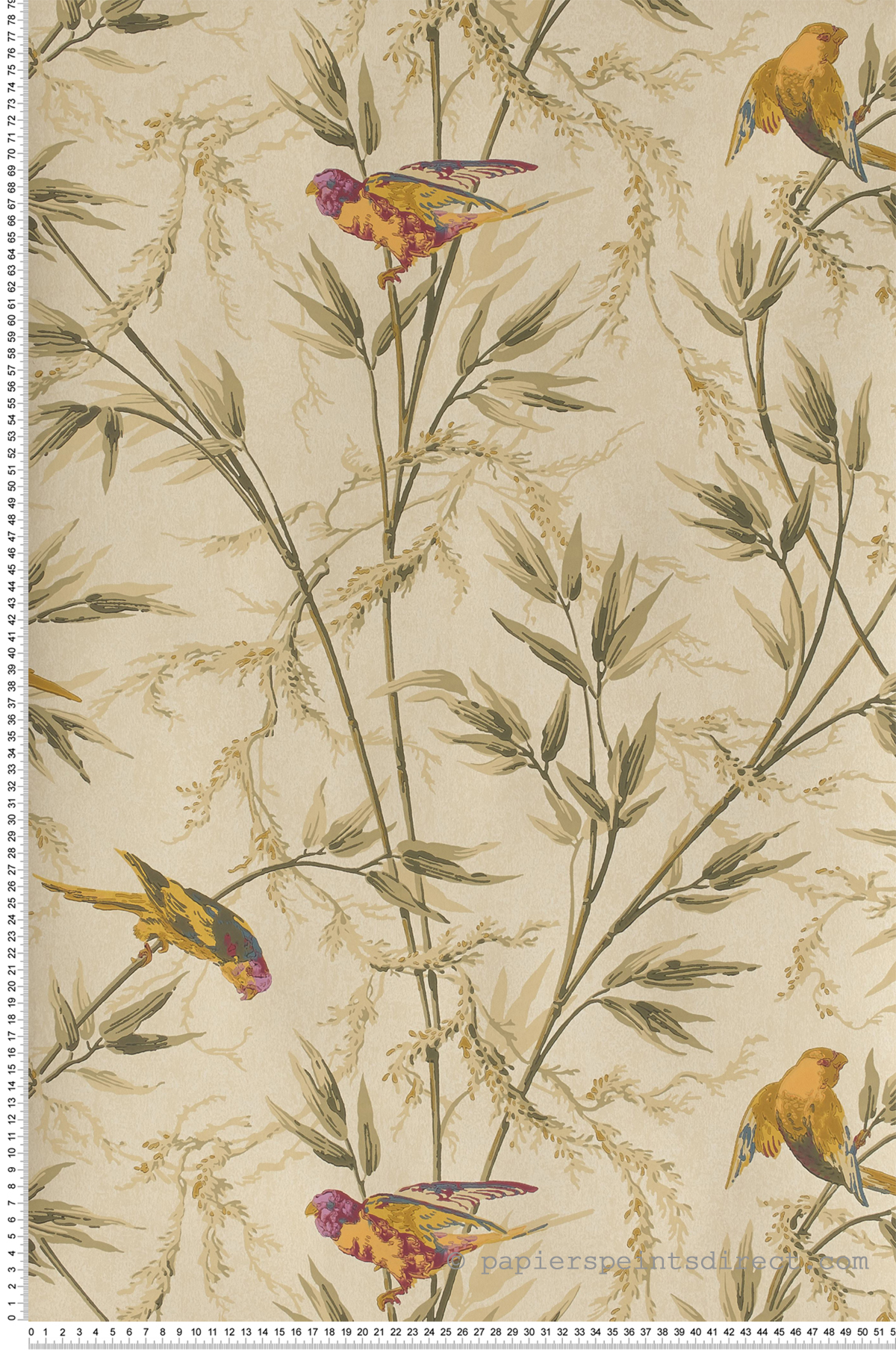 Great Ormond St. Vert olive - Papier peint London Wallpapers IV de Little Greene