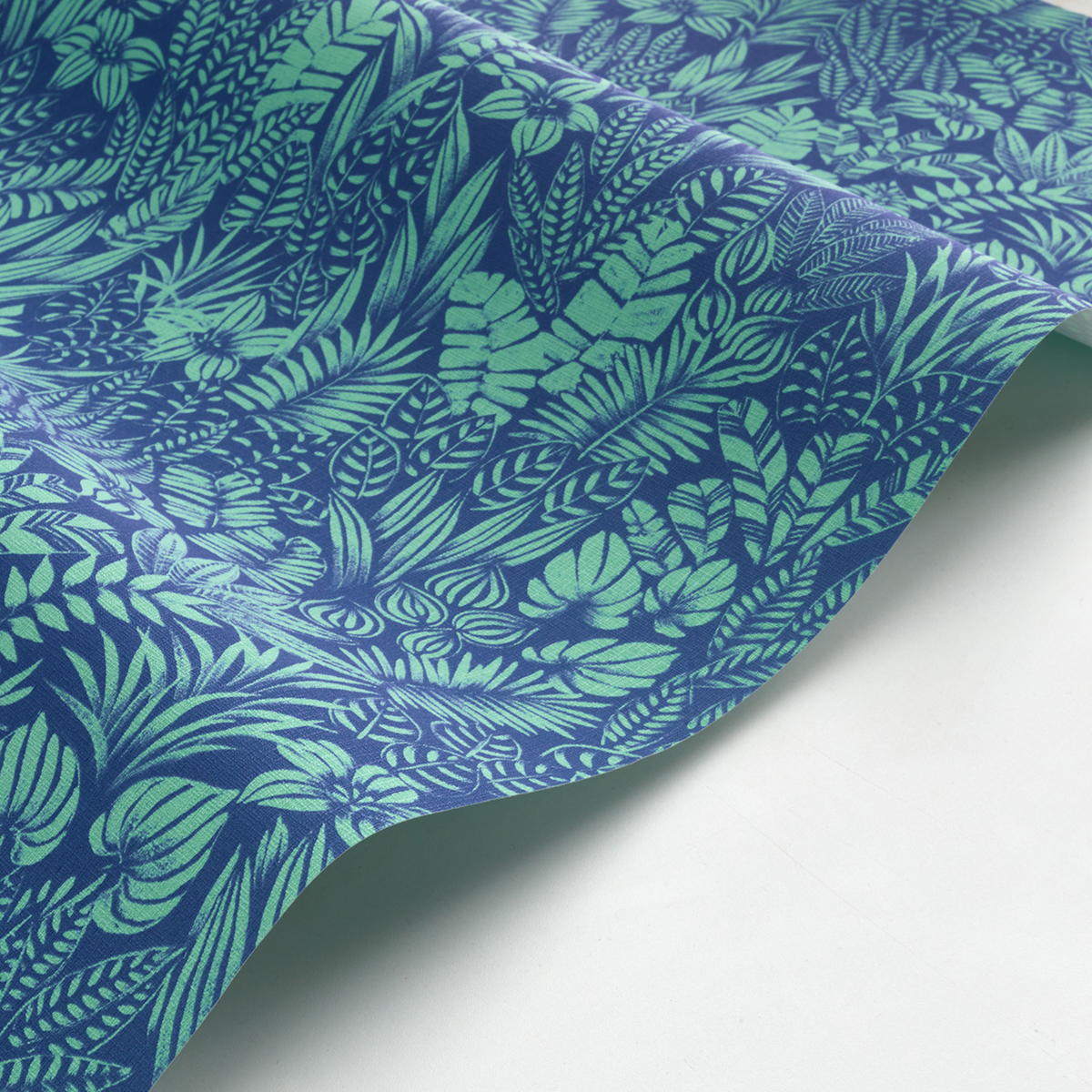 Papier peint Jungle Napa Valley indigo menthe - California de Casadéco AMB5 | Réf. CALF88826767