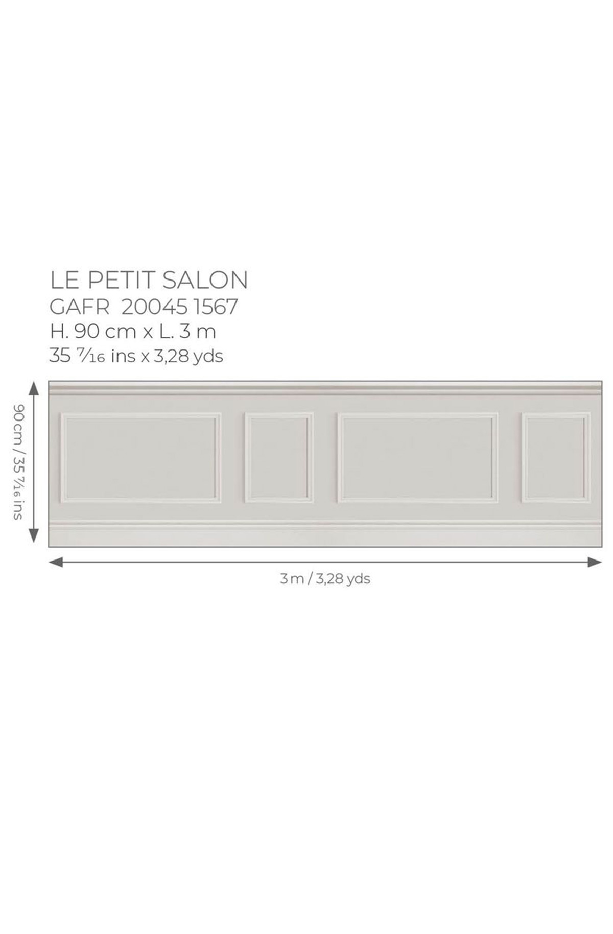 Papier peint Soubassement Moulure Petit Salon grège - Galons et Frises de Casadéco AMB5| Réf. GAFR200451567