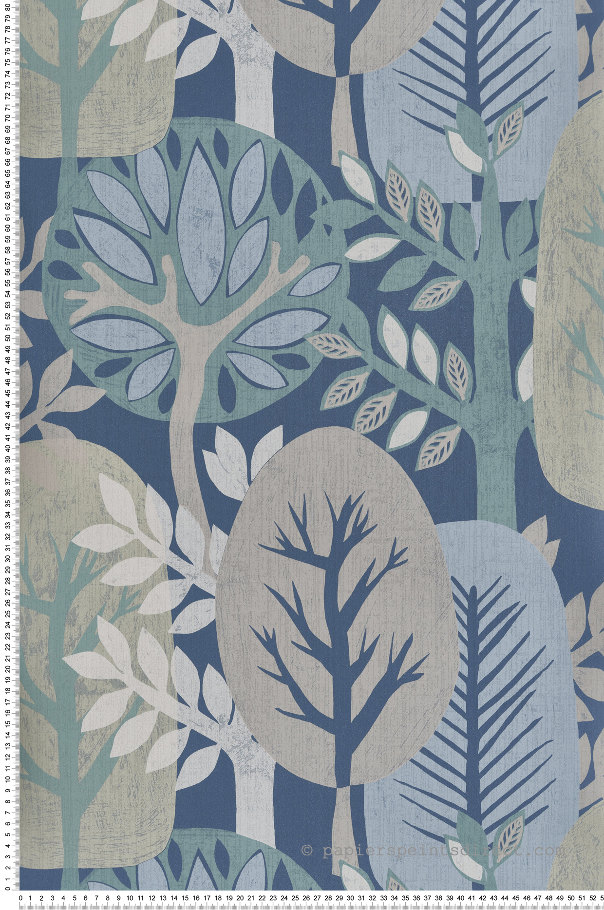 Papier peint Forêt Enfantin bleu marine - Esterel de Montecolino | Réf. MC-AN28284