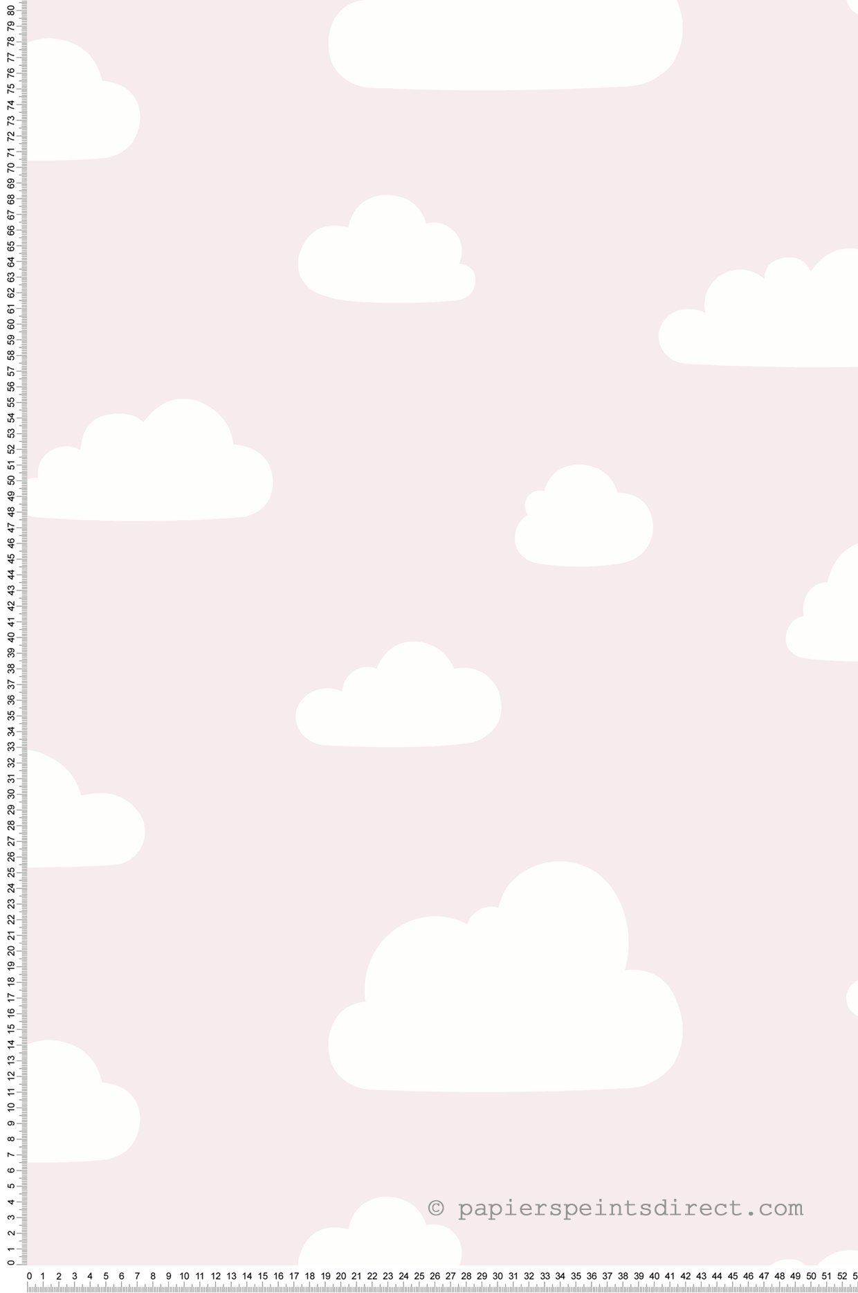 Papier peint Nuage Enfantin rose pale - La belle histoire d'Ugépa | Réf. UGP-A61803