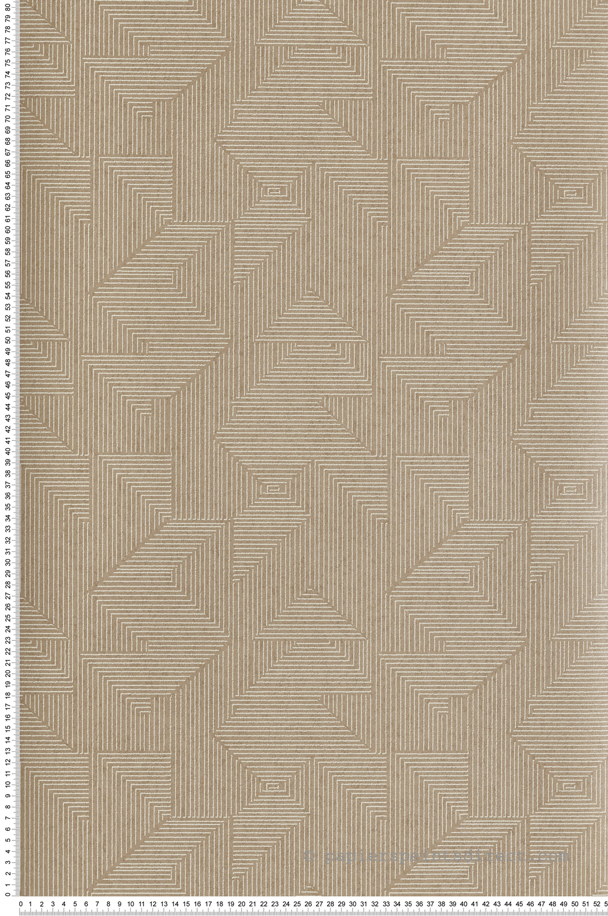 Papier peint Géométrique Angular marron glacé irisé - Attitude de Lutèce | Réf. LTC-DWP0368-05