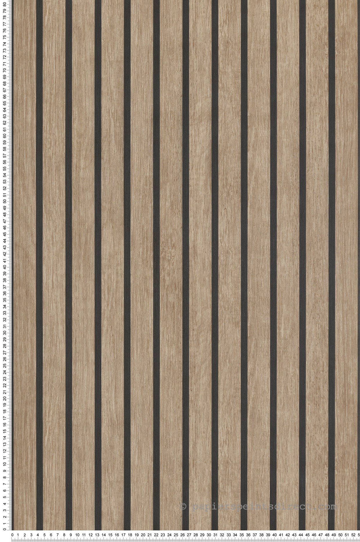 Papier Peint Tasseau Bois Vertical taupe - Artifice d'Ugépa | Réf. UGP-M80208
