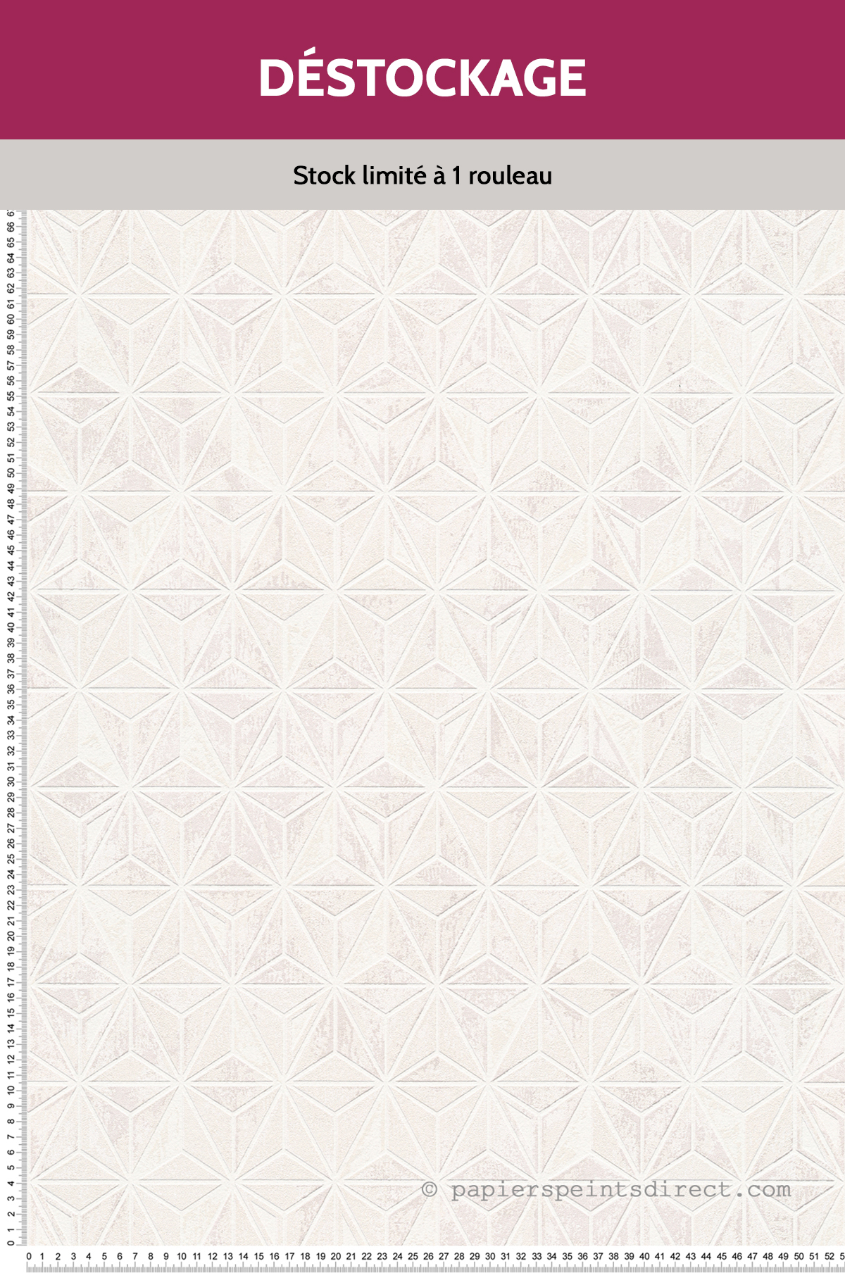 Papier Peint Destockage - Graphic stars ivoire
