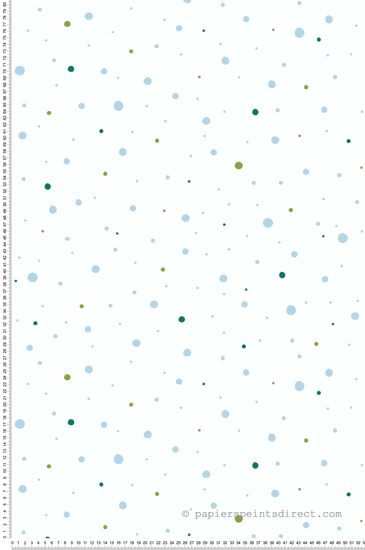 Papier peint Pois Enfantin bleu vert - Little Love d'A.S. Création | Réf. SP15645