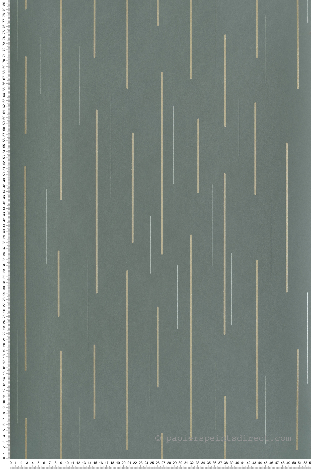 Papier peint Tracé Suspension Métallisé vert sapin doré - Alchimie de Casadéco | Réf. ALMI89917233