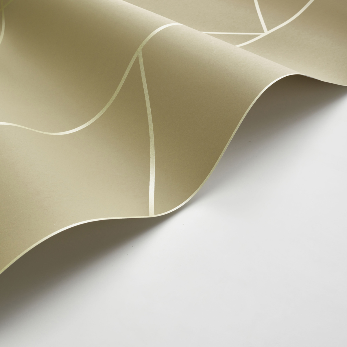 Papier peint Géométrie Pure Métallisé vert olive - Alchimie de Casadéco AMB4| Réf. ALMI89907200