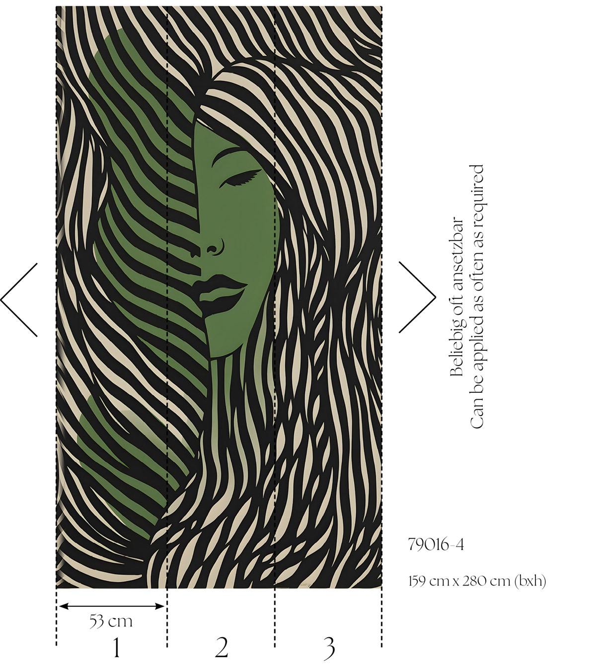 Papier peint panoramique Contemporain Mystic Portrait - Metropolitan Stories 4 Hot Spots d'A.S. Création AMB2| Réf. AS-790164