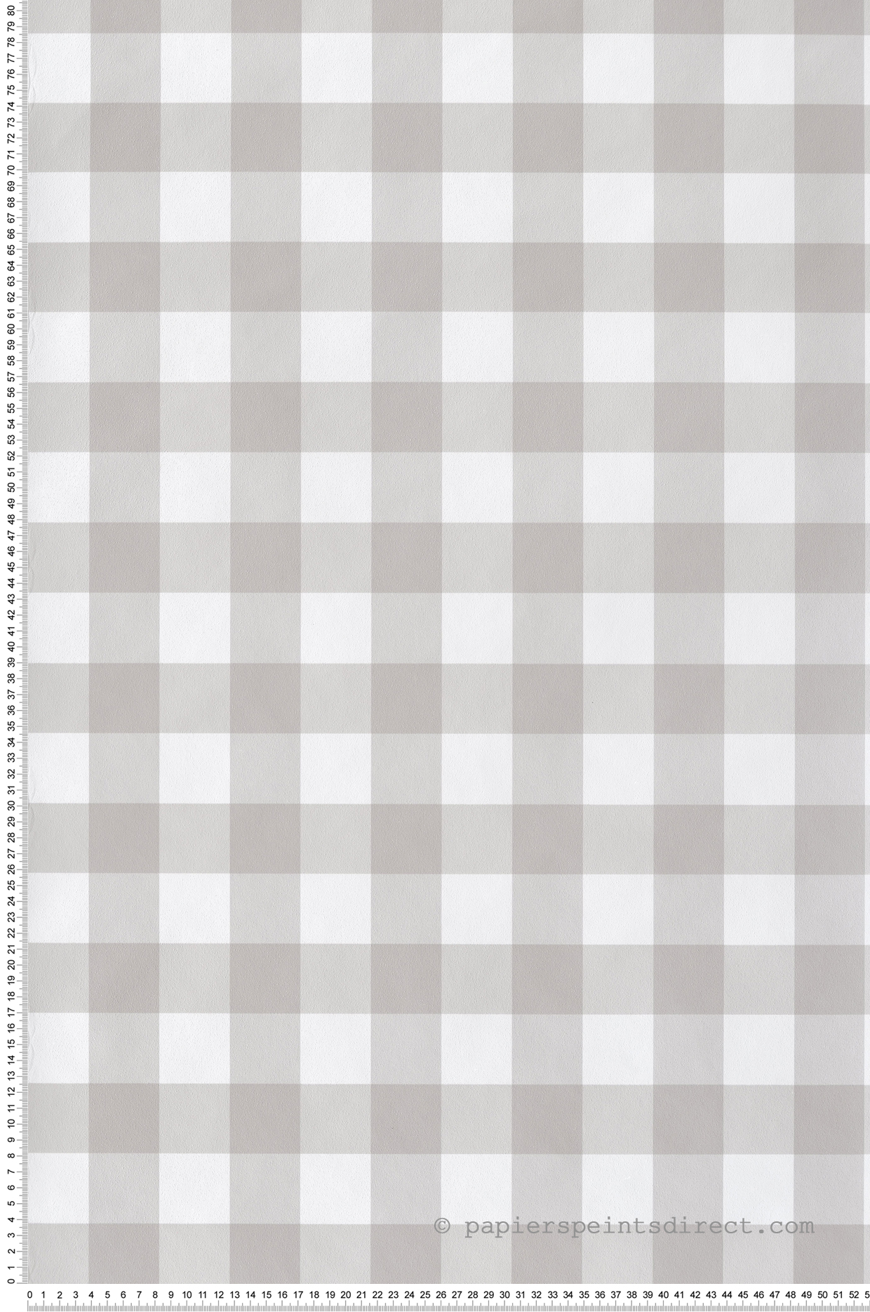 Papier peint Vichy Carreaux gris blanc - My Little Cottage de Montecolino | Réf. MC-M12379