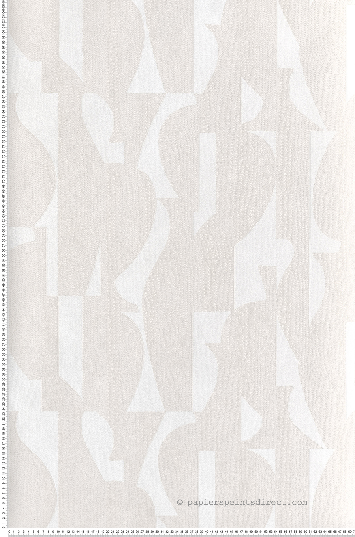 Papier peint Vase Graphique Tasos beige crème métallisé - Terra de Masureel | Réf. MAS-TER301