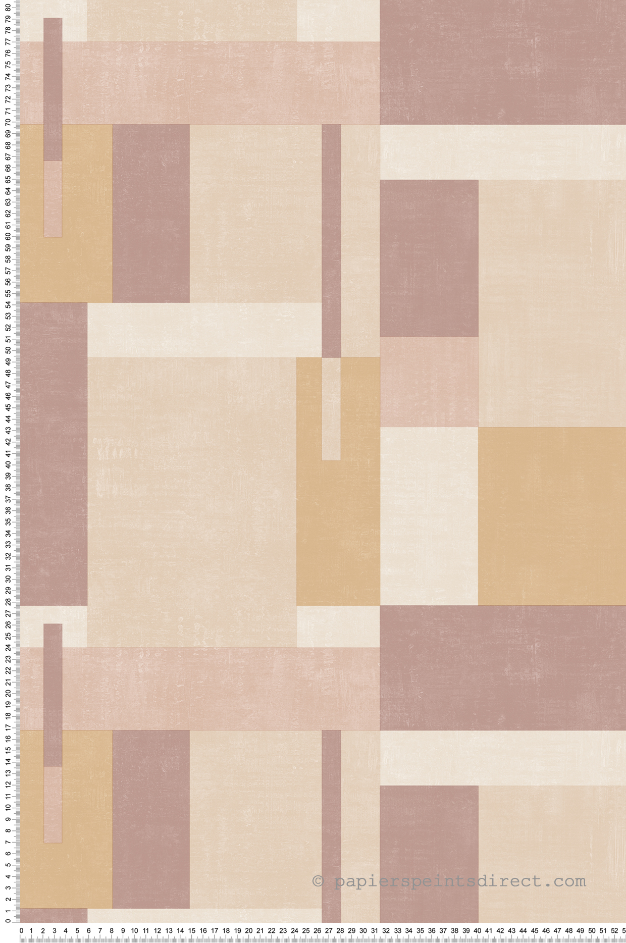 Papier peint Géométrique Cubique vieux rose - Arty d'Ugépa | Réf. UGP-M27007