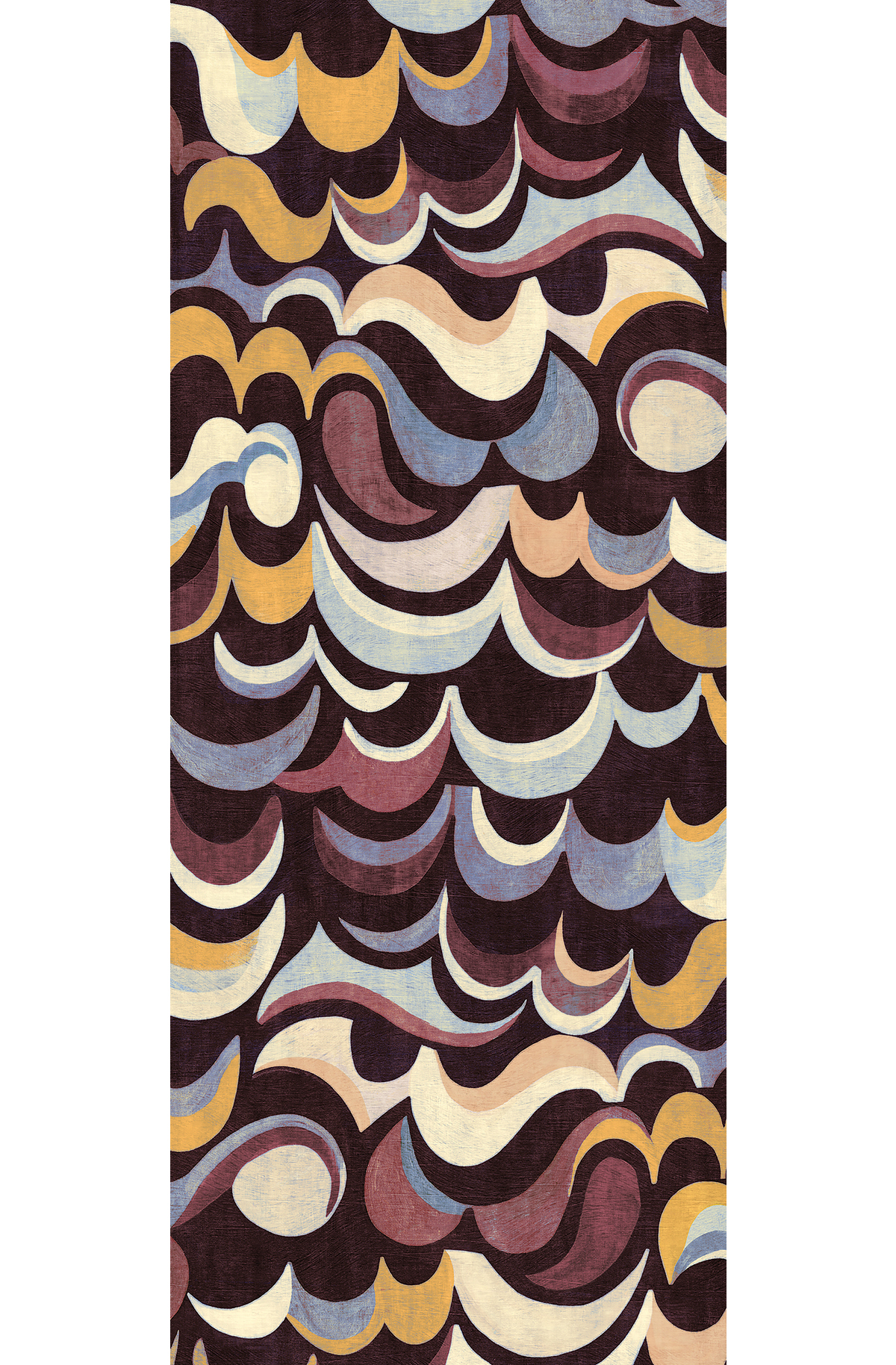 Papier peint panoramique Rétro Abstrait Cheviot prune - A H260 - Rhapsody de Masureel | Réf. MAS-DGRHA1031-260