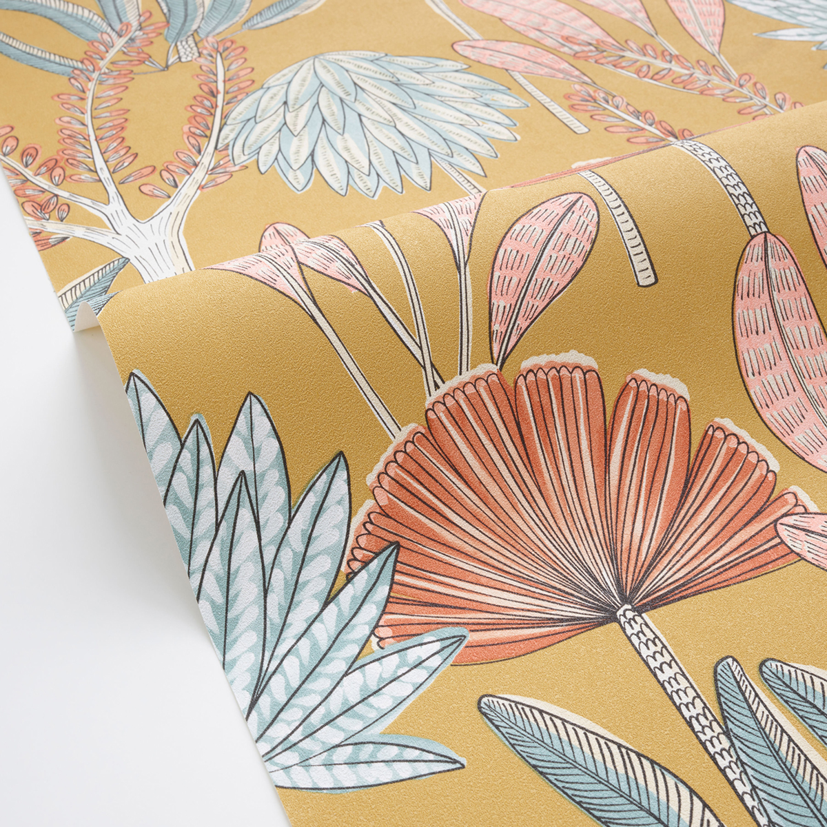 Papier peint Feuillages Jungle Bali curry - Stay Wild de Casélio AMB3| Réf. WILD104932742