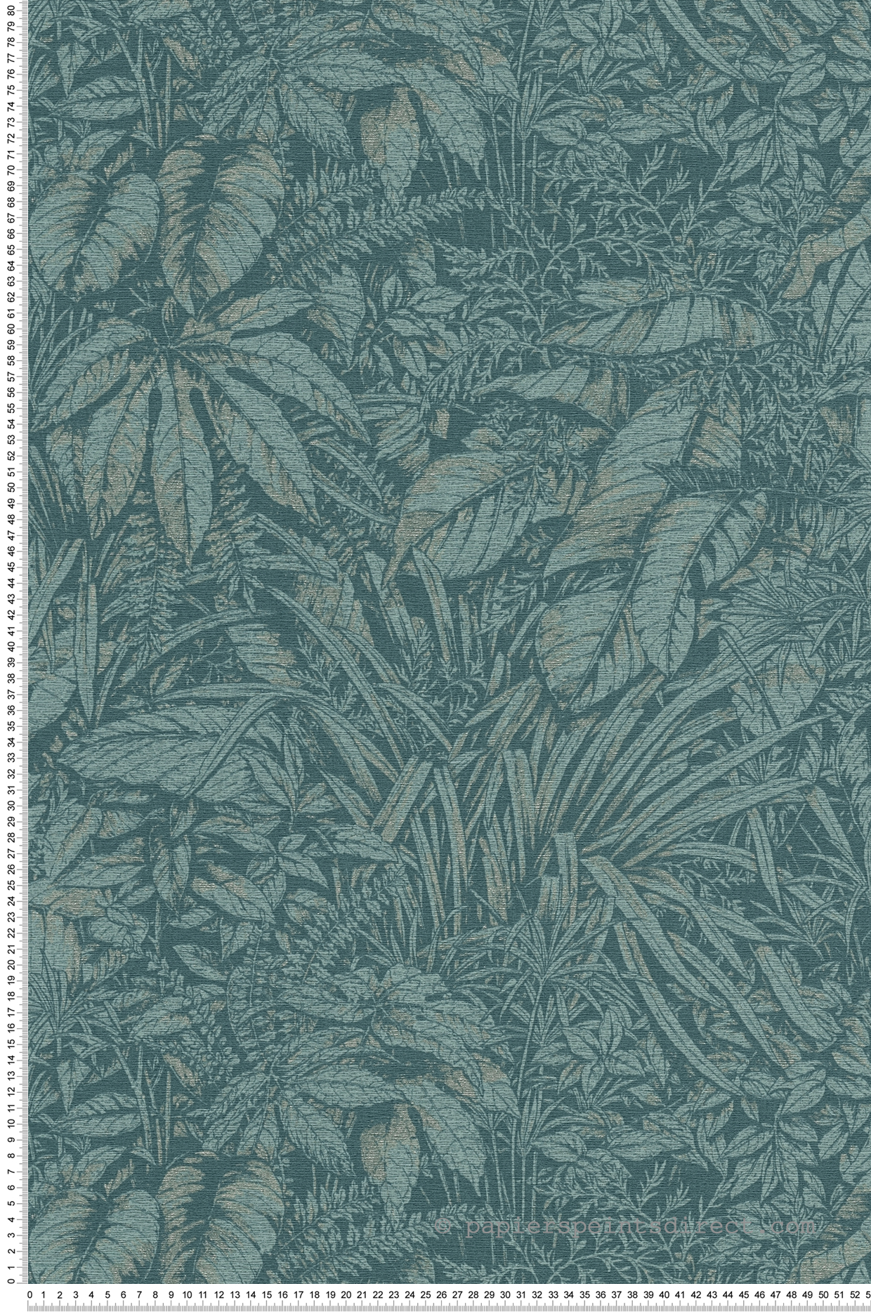 Papier peint Feuillage Discret Nature bleu canard - Smart Surfaces d'A.S. Création | Réf. AS-395603