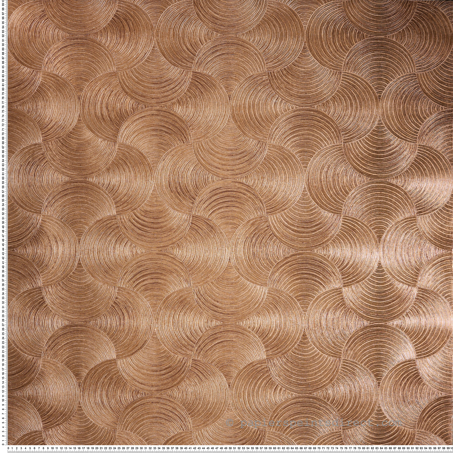 Papier peint Éventail Art Déco Aphélie cuivré - Magnitude de Casamance | Réf. CAS-76620304