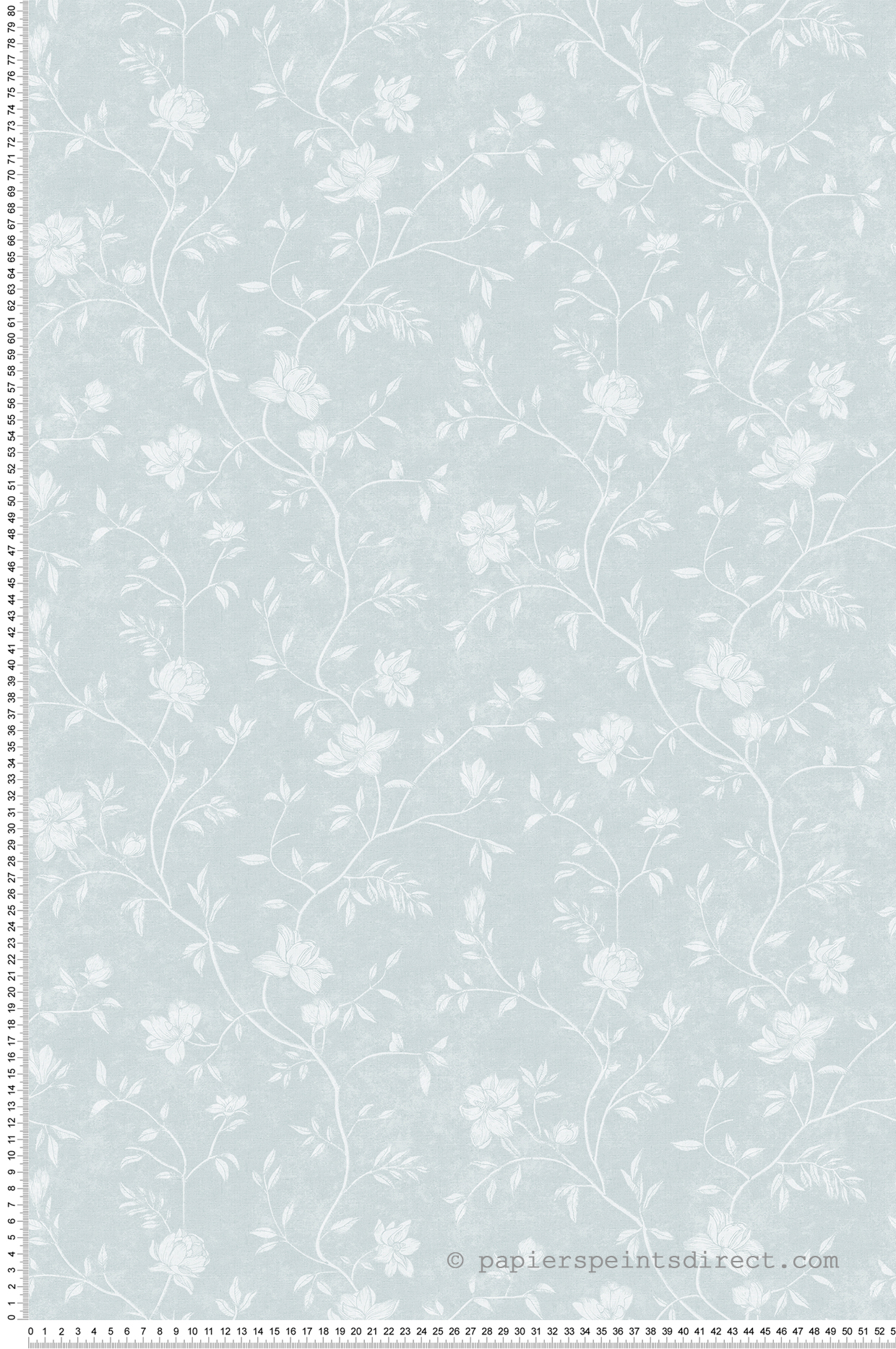 Papier peint Vintage Magnolia Fleuri bleu - Romance de Lutèce | Réf. LTC-19071