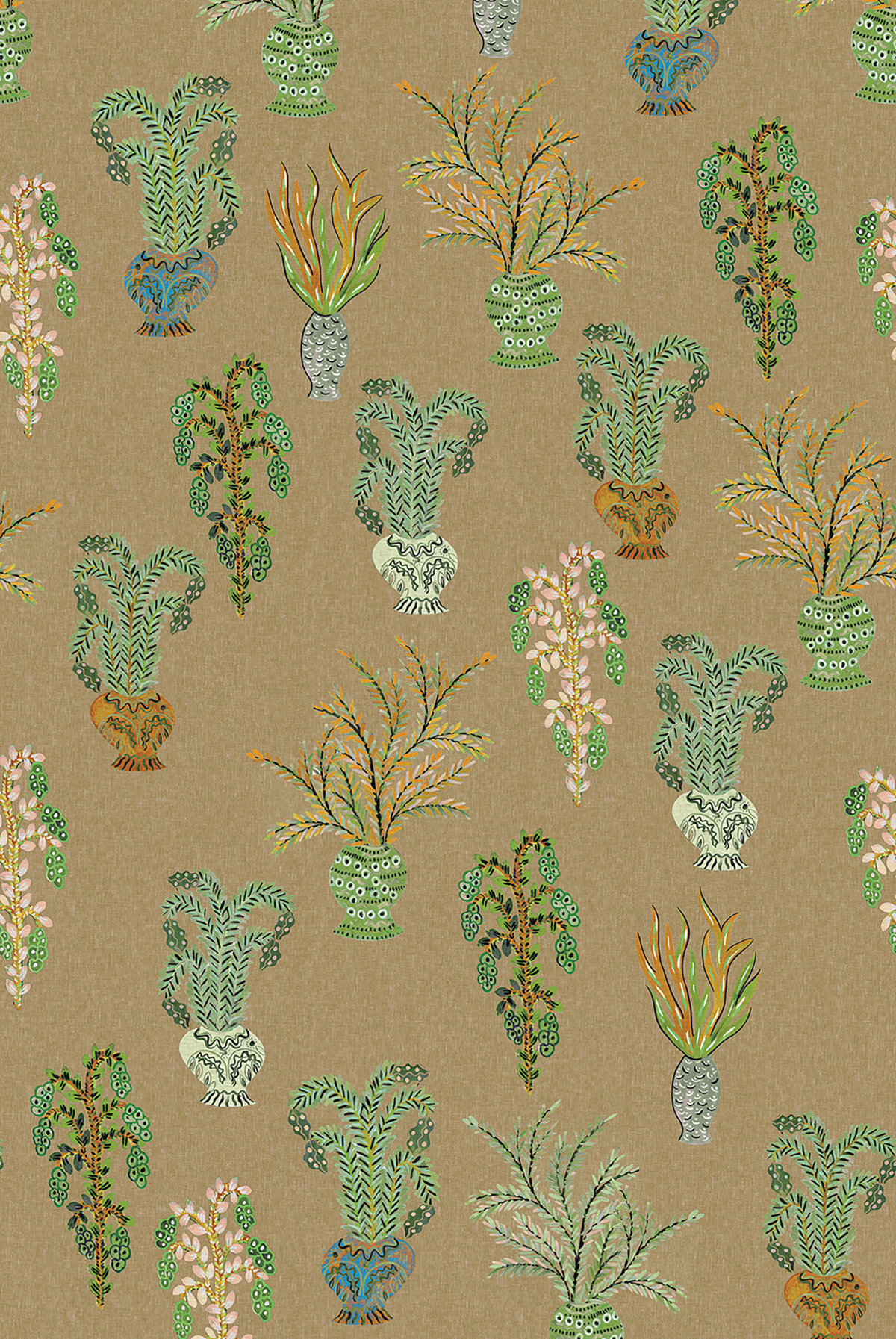 Papier peint panoramique Plante en Bouquet vert - A et B H260 - Joy de Masureel | Réf. MAS-DGJOY102X-260