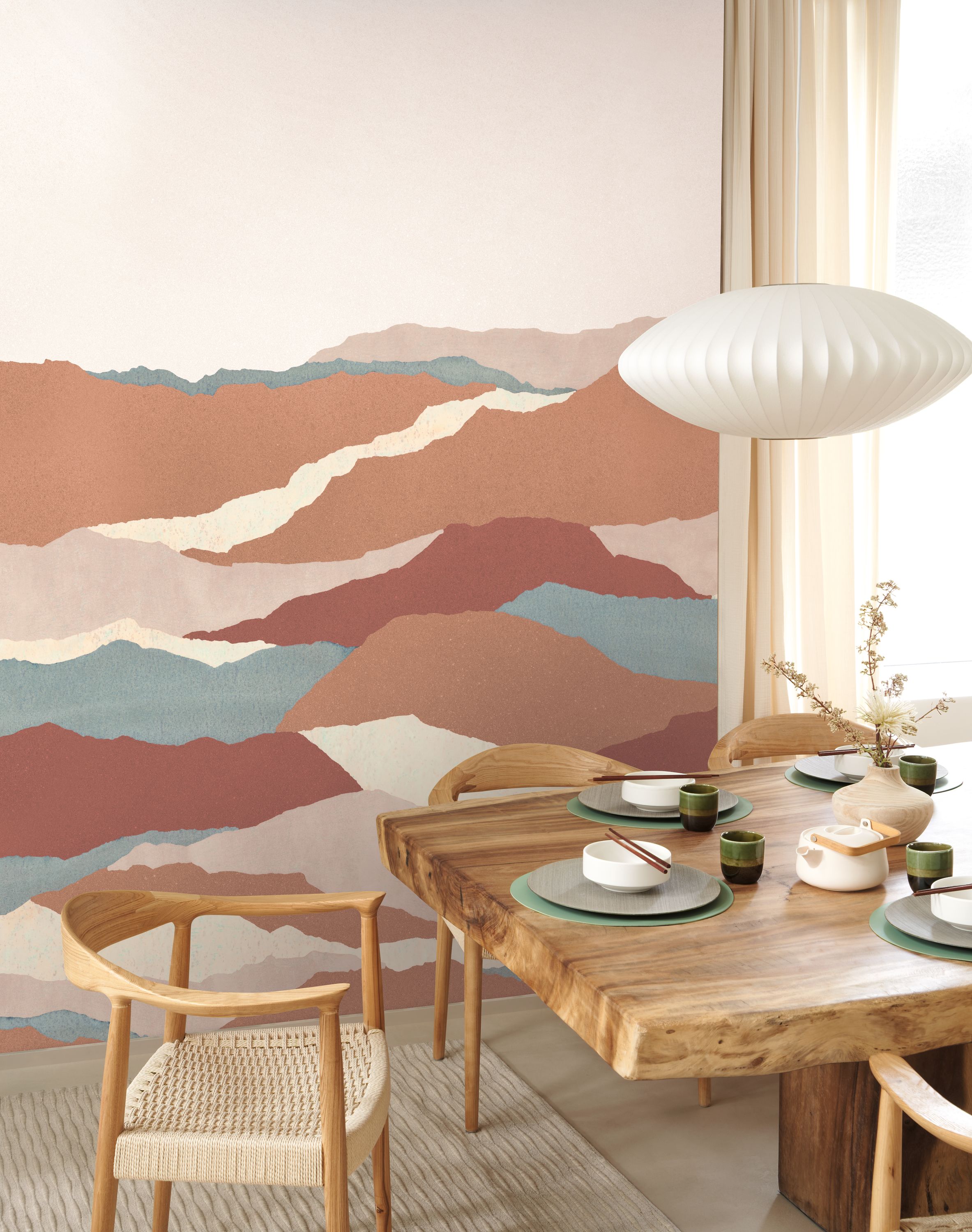 Papier peint panoramique Montagne Vinicunca M terracotta 200x280 - Wonderwalls de Casadéco | Réf. WDWS88932703