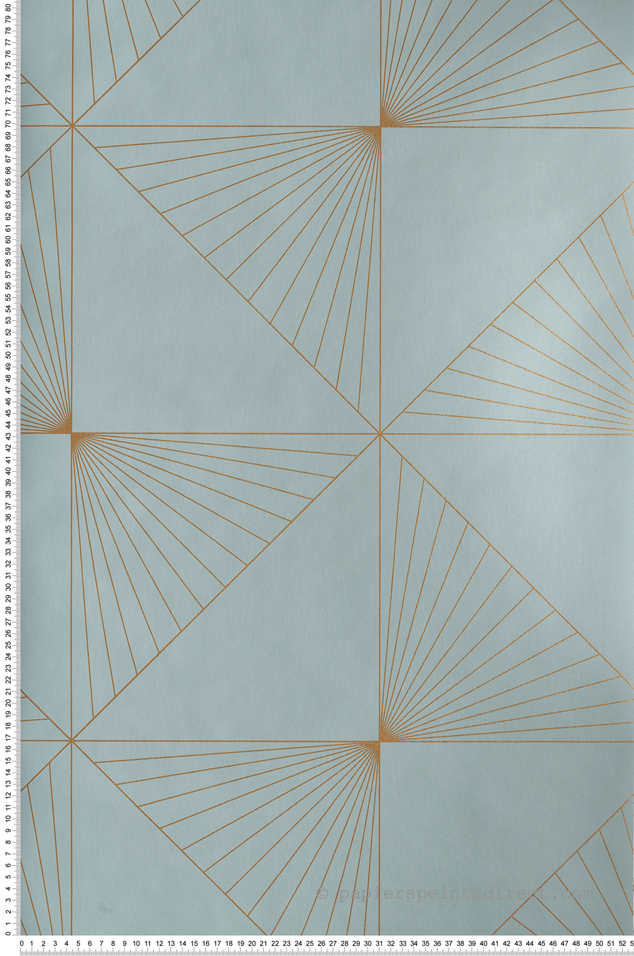 Papier peint Géométrique Losange bleu et doré - Only Blue de Casélio | Réf. ONB101056000